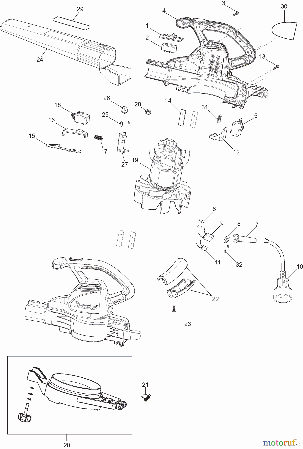 Dolmar Blasgeräte Elektro EB166V 1  EB166V, UB0801V