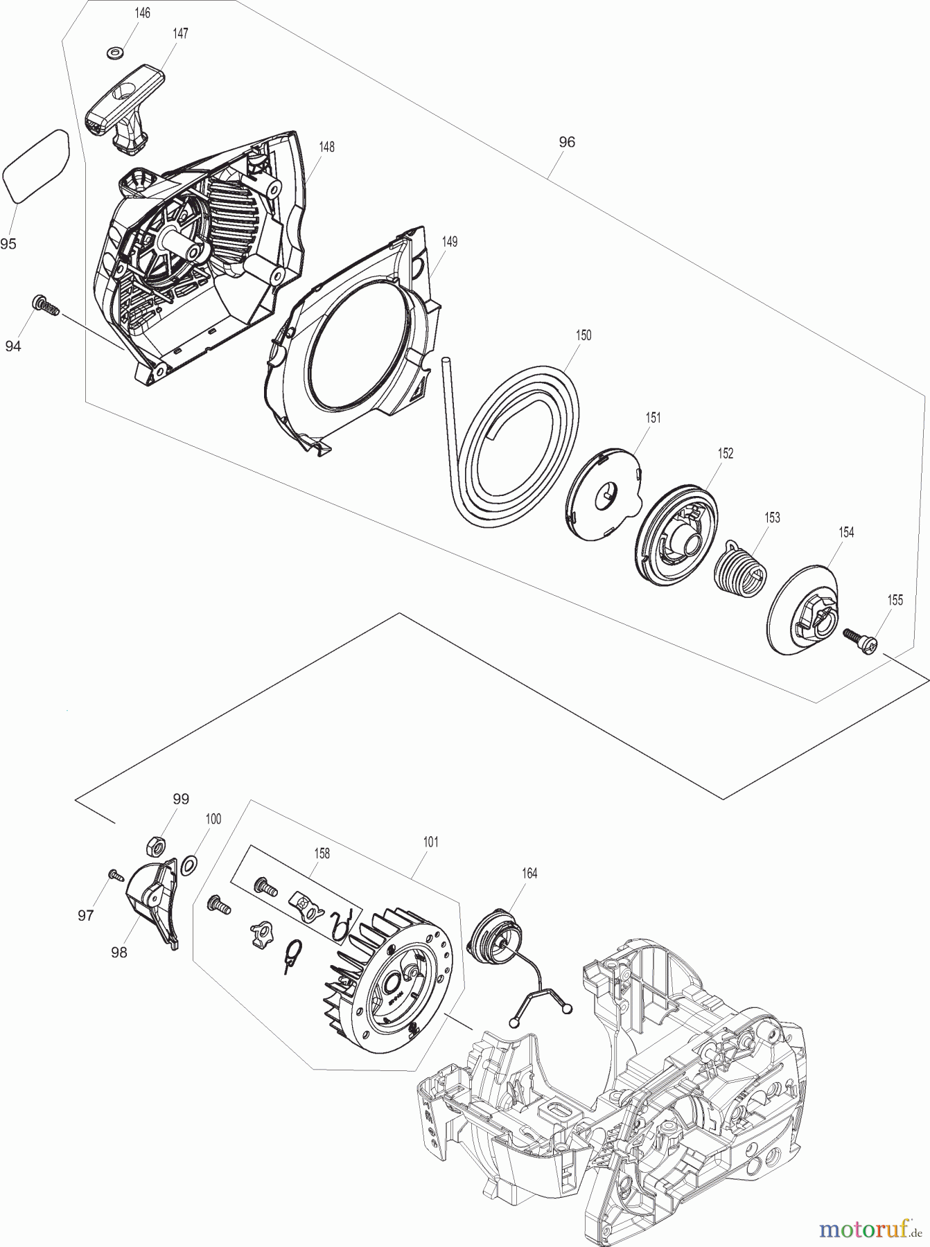  Dolmar Kettensägen Benzin Kettensäge PS550 4  Polrad, Anwerfvorrichtung