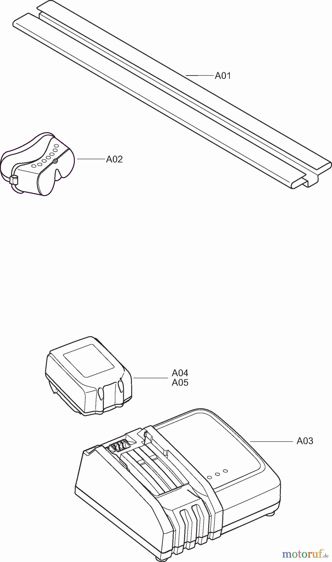  Dolmar Heckenscheren Akku DUH601 3  Zubehör