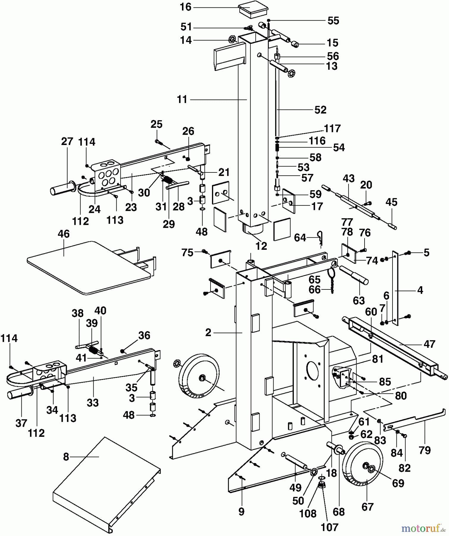  Dolmar Holzspalter LS-7500 Z 1  Ständer, Spaltsäule