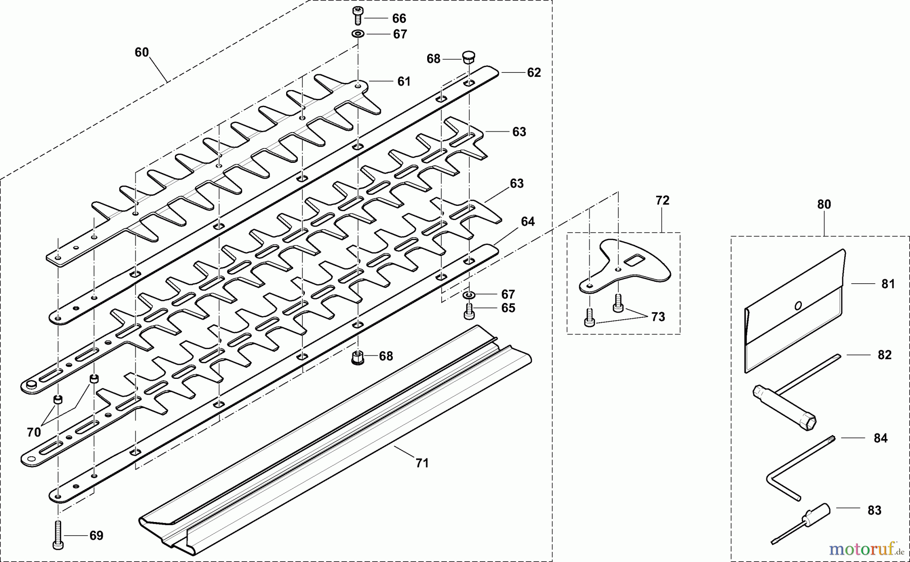 Dolmar Heckenscheren Benzin HT-2975 8 Scherblatt