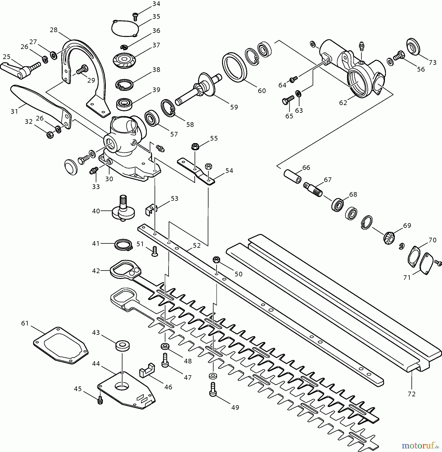 Dolmar Heckenscheren Benzin MH-2556 (USA) MH-2556 (USA =>2009) 3  Getriebe, Scherblatt