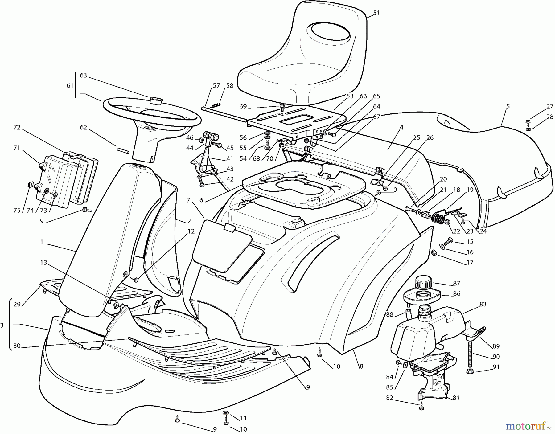  Dolmar Rasentraktoren RM7213H RM-72.13 H (2006) 2  KARROSSERIE