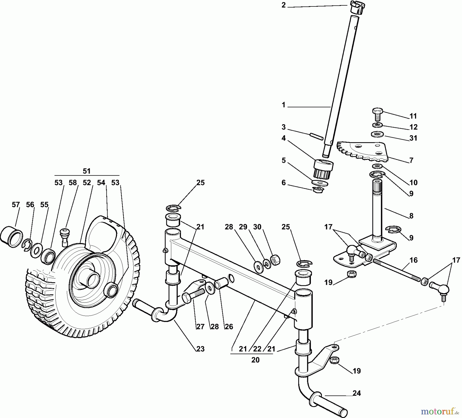  Dolmar Rasentraktoren RM7213H RM-72.13 H (2007) 3  LENKGETRIEBE