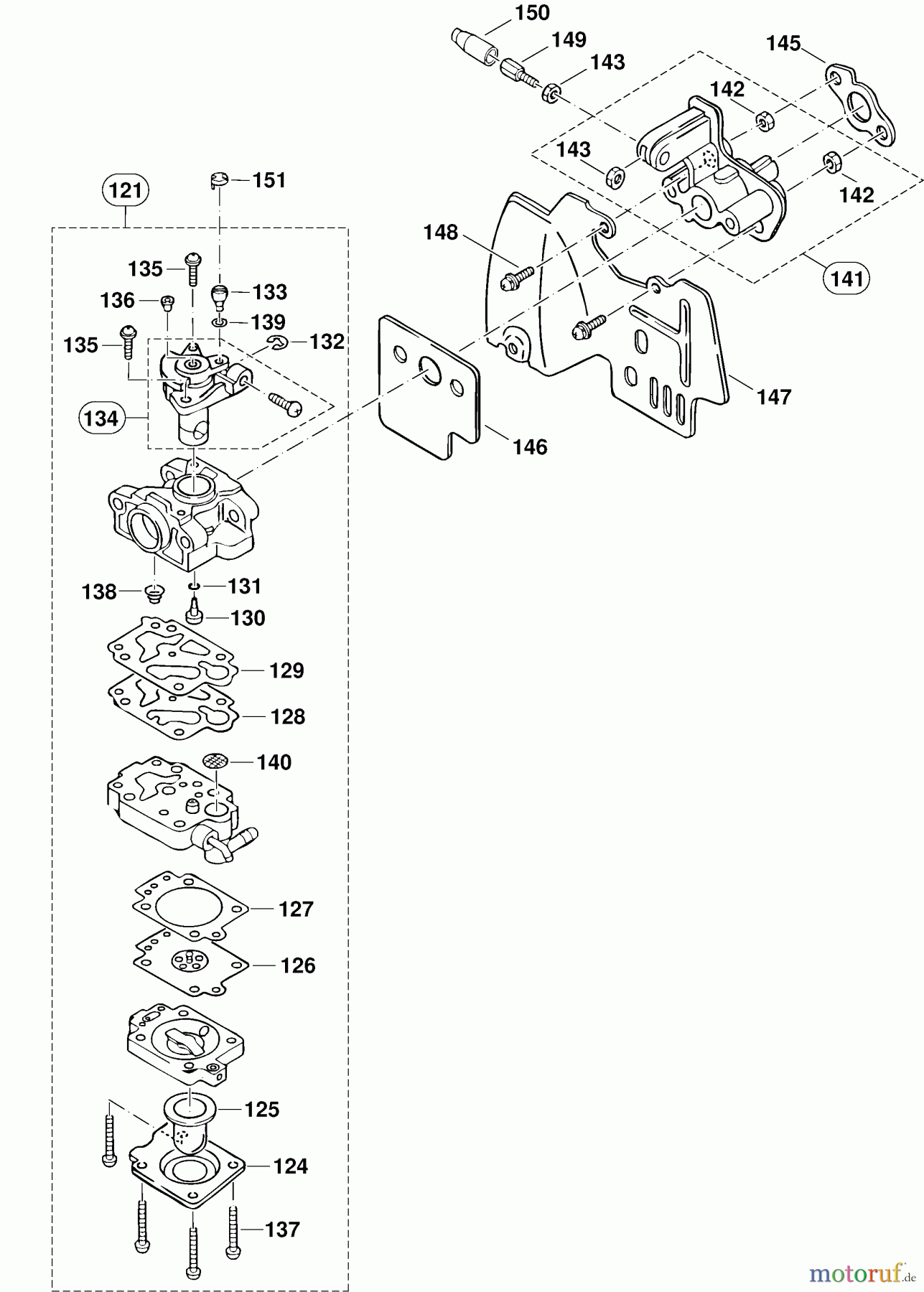  Dolmar Motorsensen & Trimmer Benzin 4-Takt MS-250.4 8  Vergaser