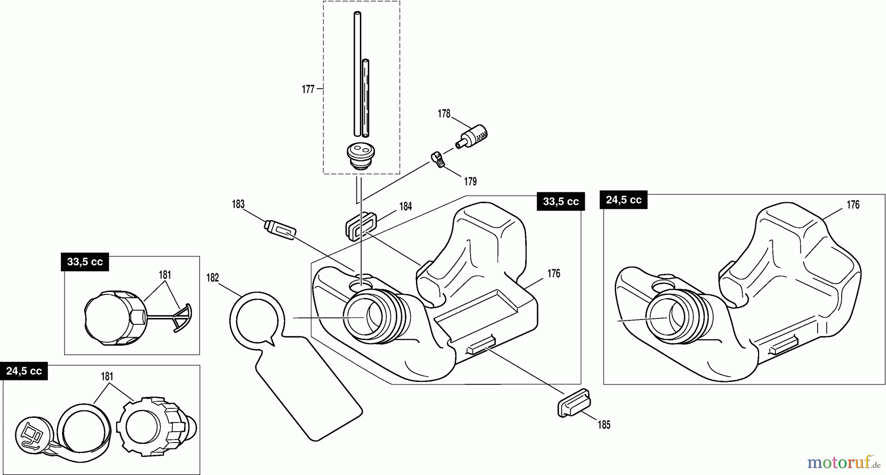  Dolmar Motorsensen & Trimmer Benzin 4-Takt MS-252.4 U 8  Kraftstofftank
