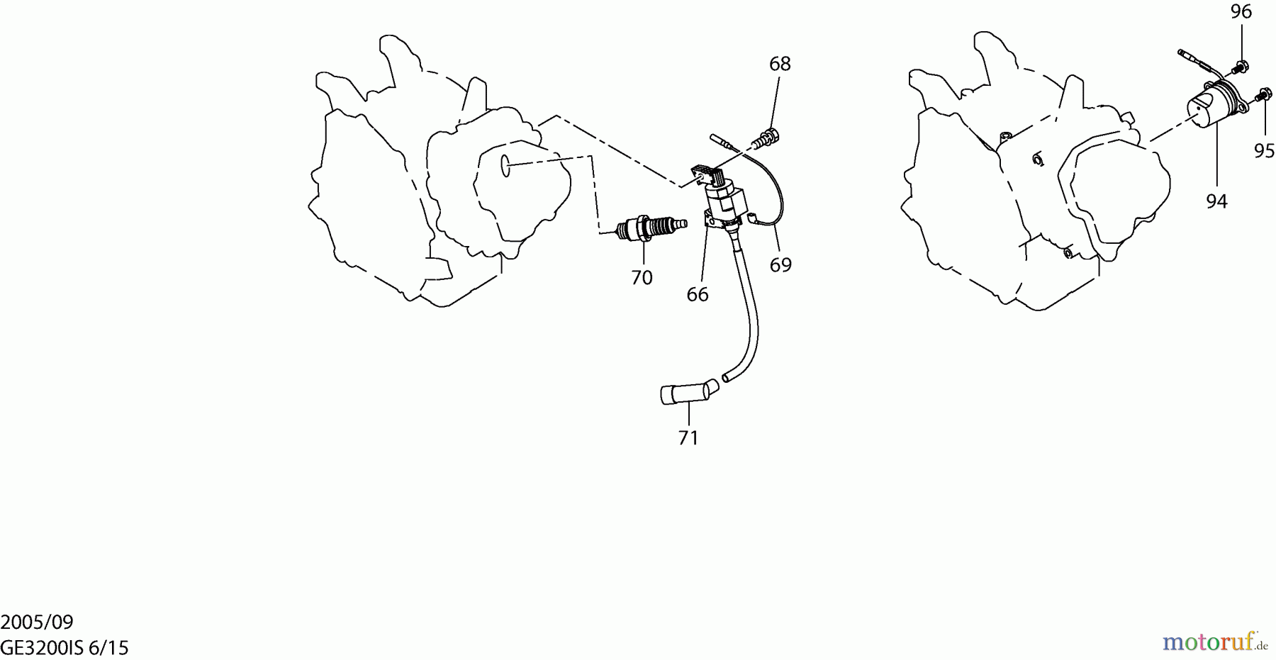 Dolmar Stromerzeuger GE-3200 IS 6 Zündung, Ölsensor