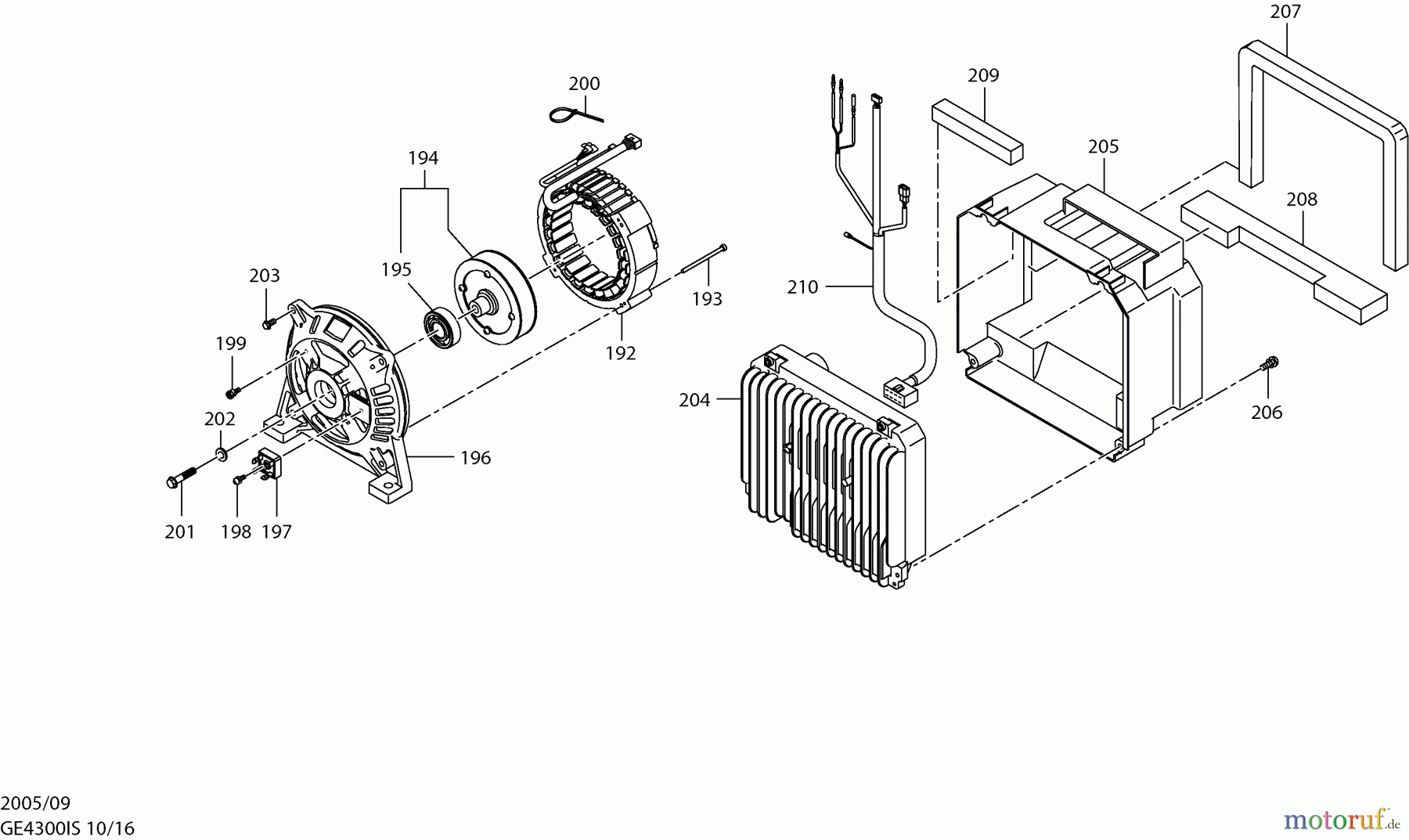 Dolmar Stromerzeuger GE-4300 IS 10 Rotor, Stator, Inverter