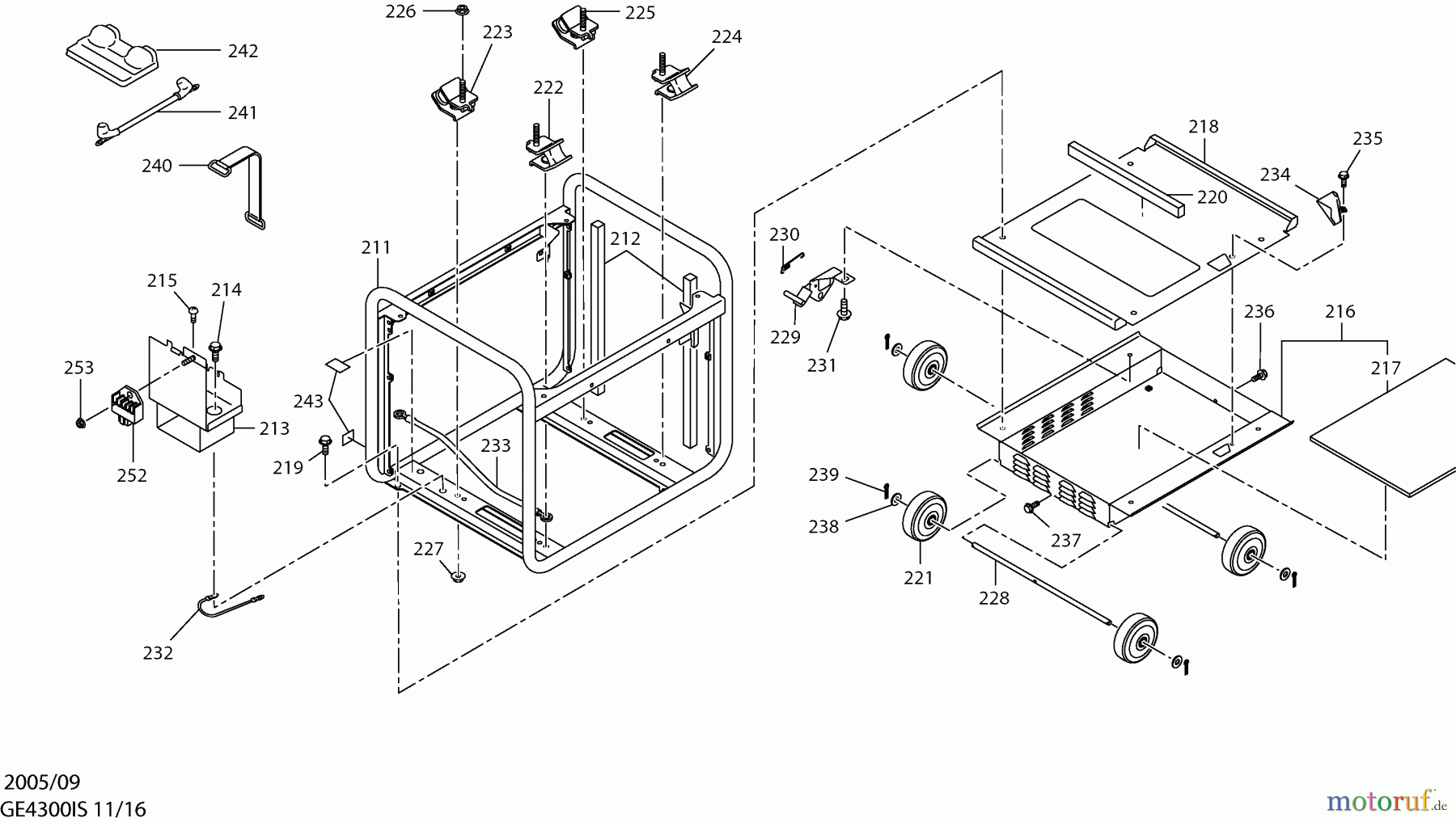  Dolmar Stromerzeuger GE-4300 IS 11  Rahmen