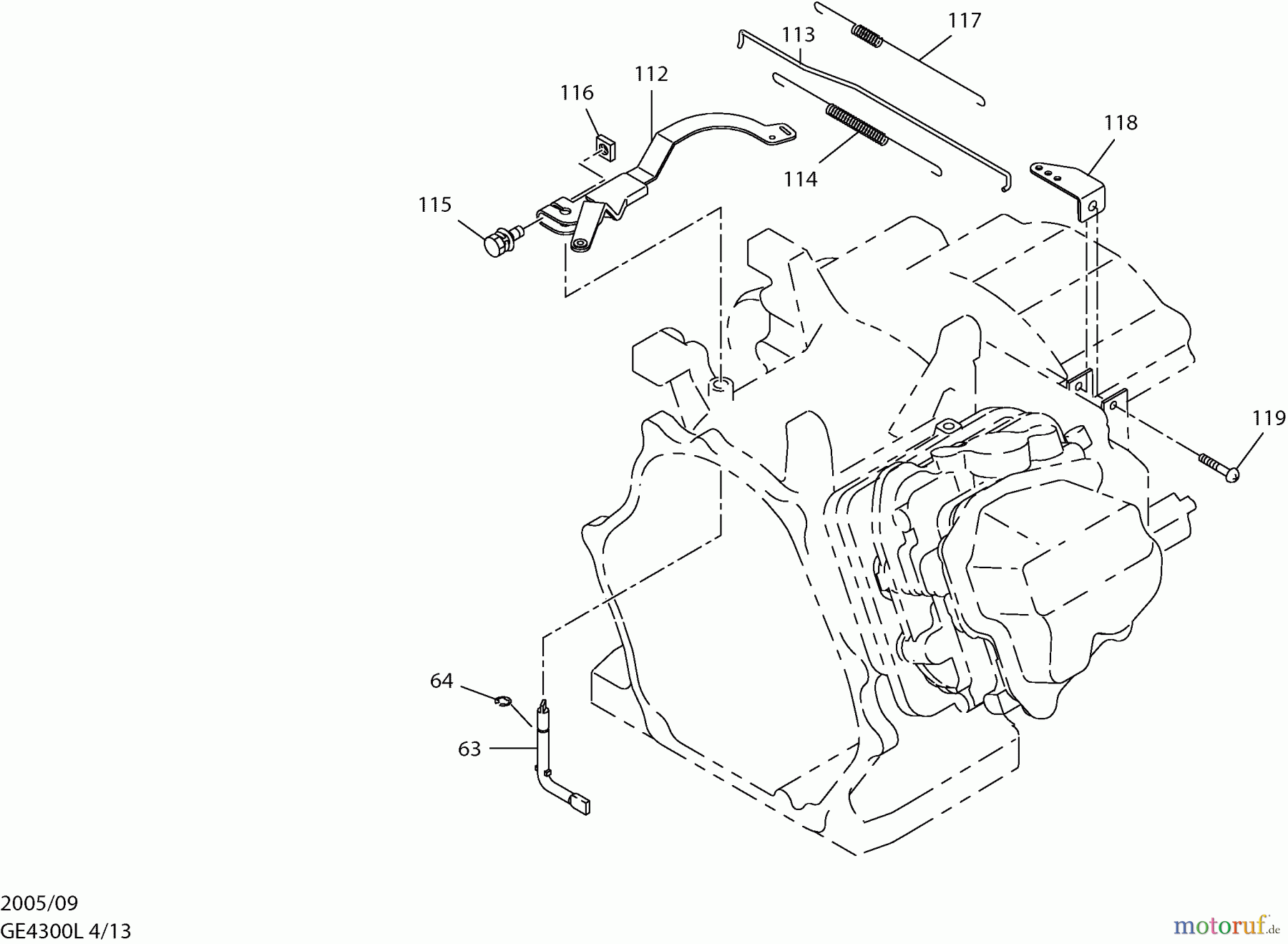 Dolmar Stromerzeuger GE-4300 L 4 Reglerhebel