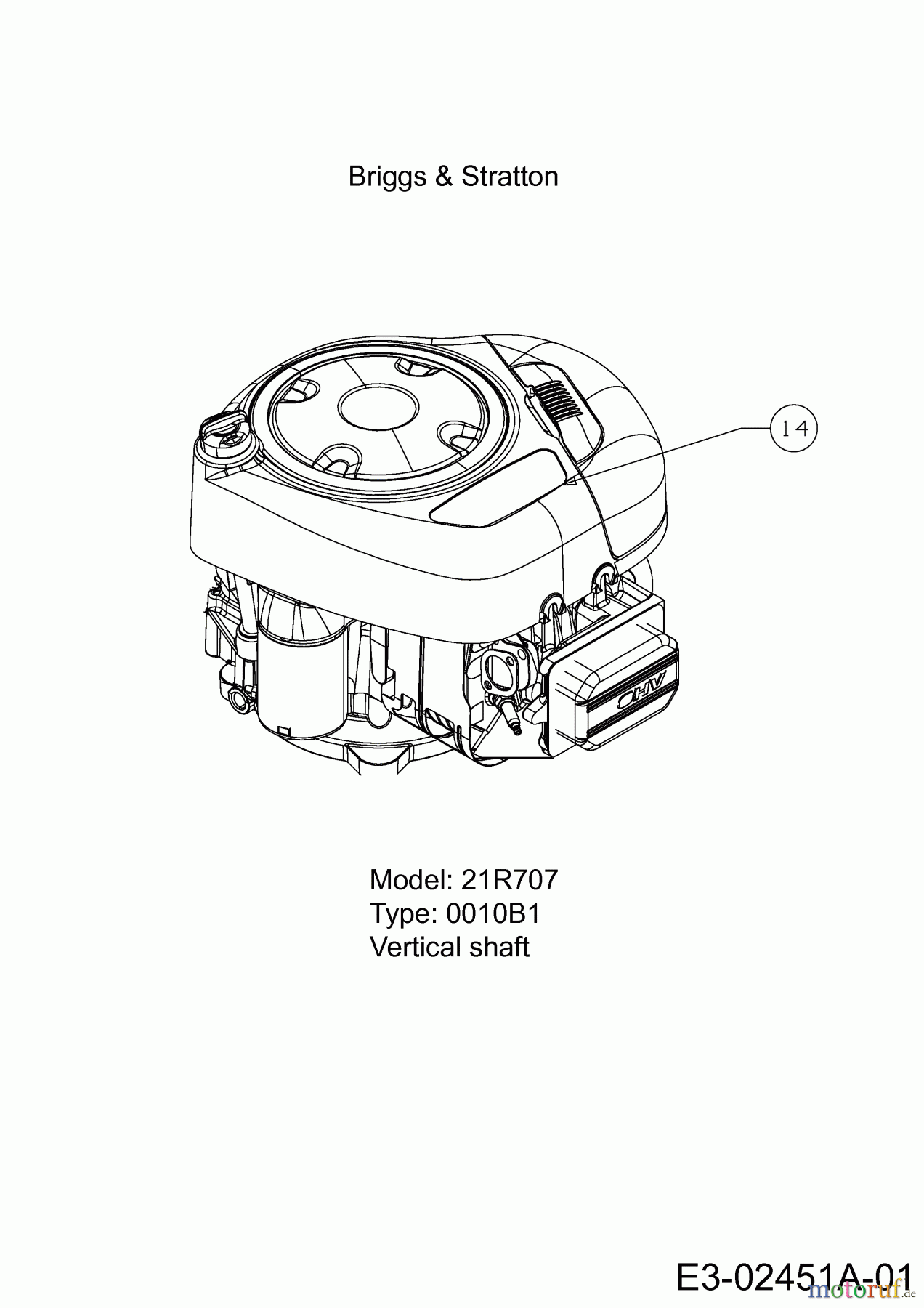  MTD Rasentraktoren 115/92 B 13IH761E600  (2019) Motor Briggs & Stratton