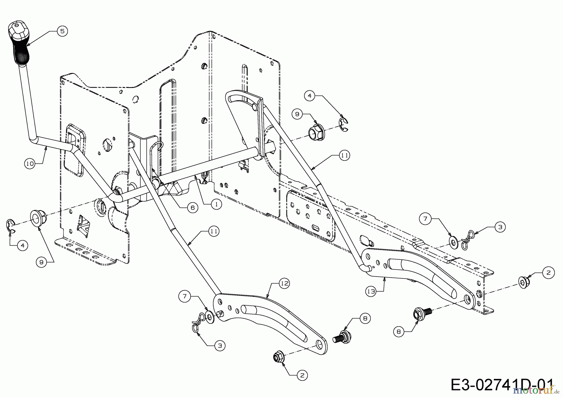  Helington Rasentraktoren H 96 H 13A879KG686  (2020) Mähwerksaushebung