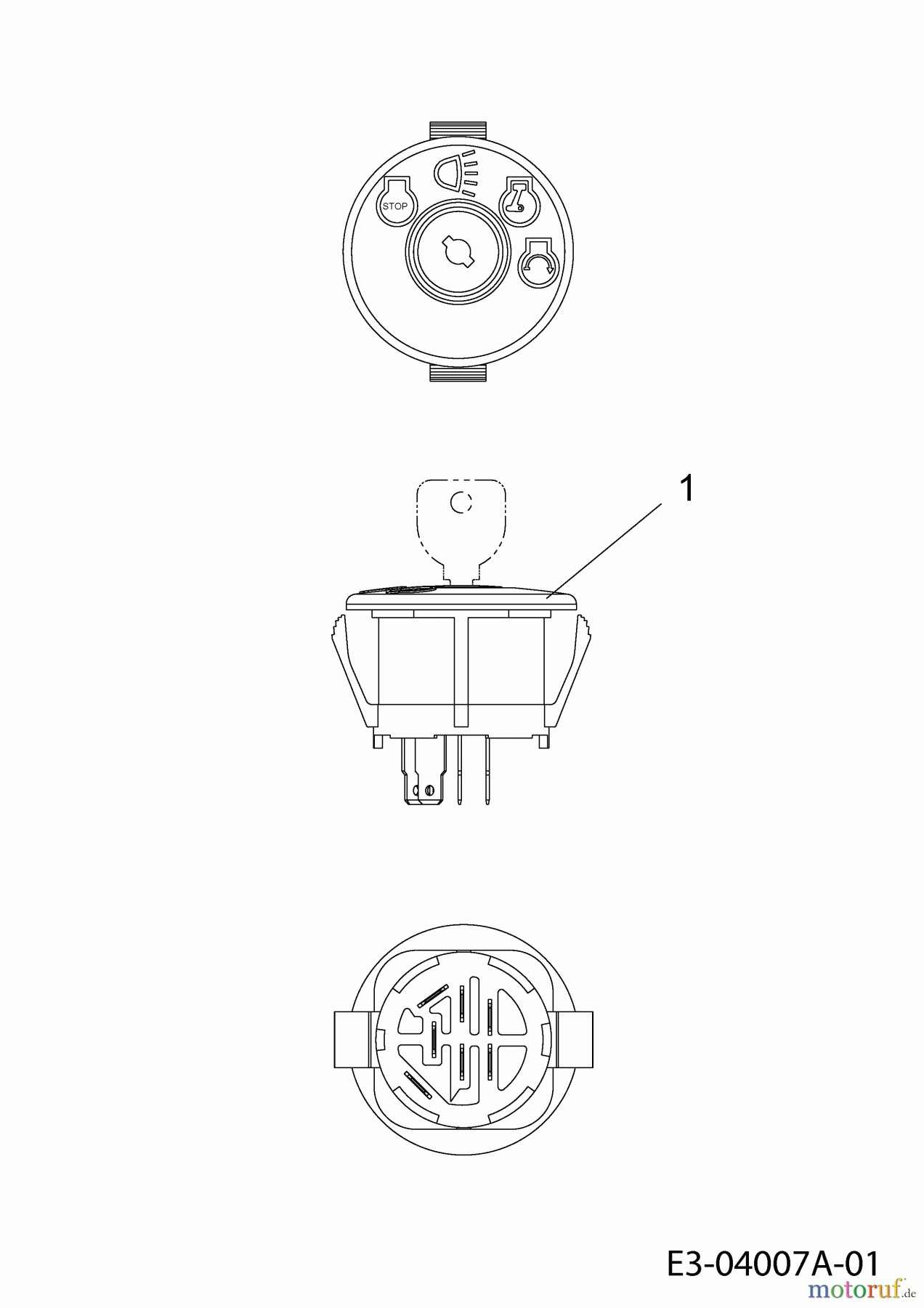  Helington Rasentraktoren H 96 T 13A776KF686  (2020) Zündschloss