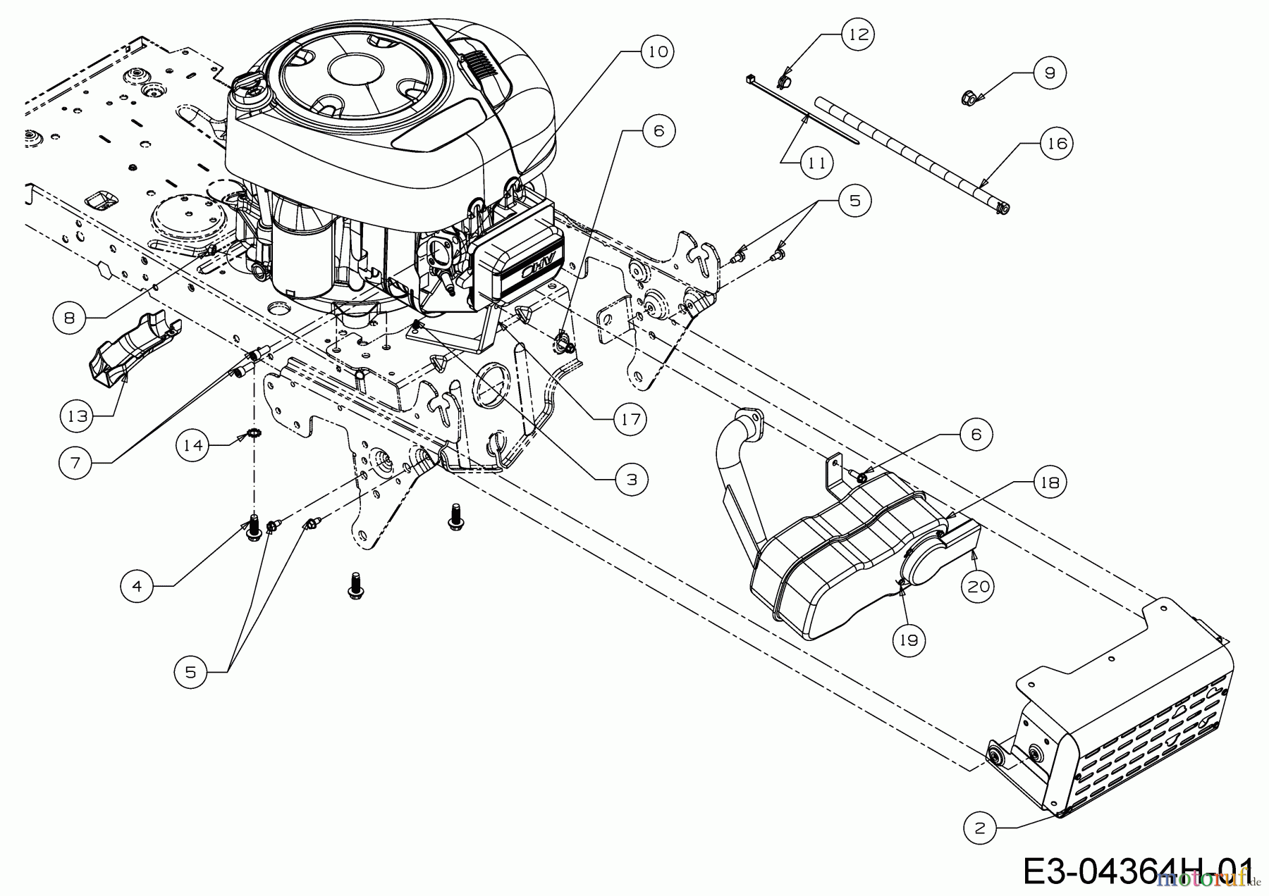  MTD Rasentraktoren MTD 96 13BH765F600  (2020) Motorzubehör