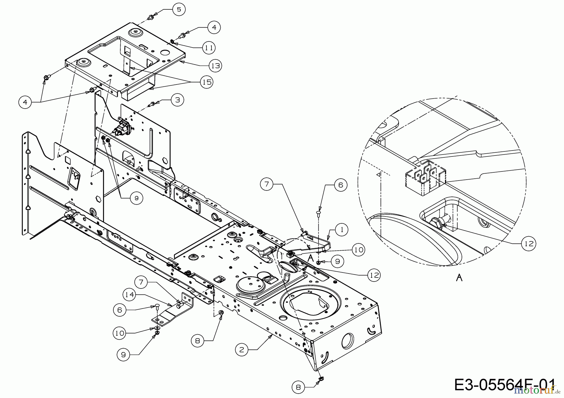  B Power Rasentraktoren BT 145-92 AH 13IM71KE648  (2019) Rahmen