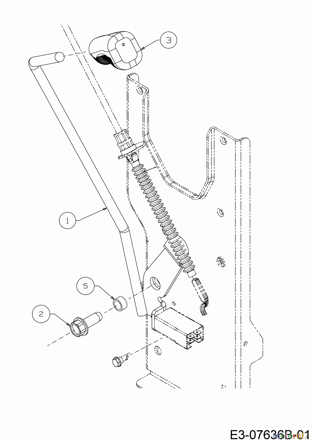  Helington Rasentraktoren H 76 SM 13A726JD686 (2019) Mähwerkseinschaltung