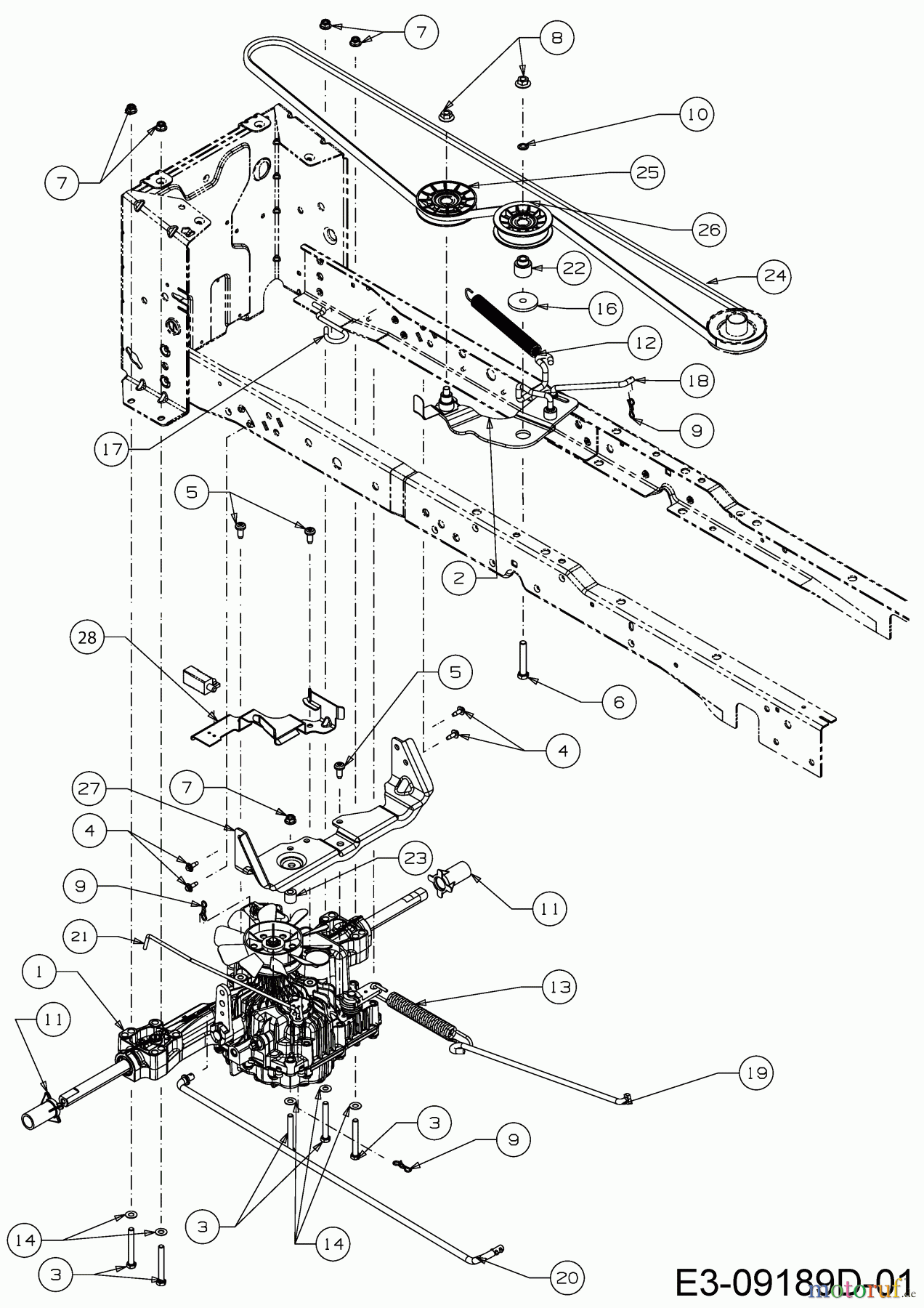  Greenbase Rasentraktoren V 162 C 13A8A1KF618 (2019) Fahrantrieb