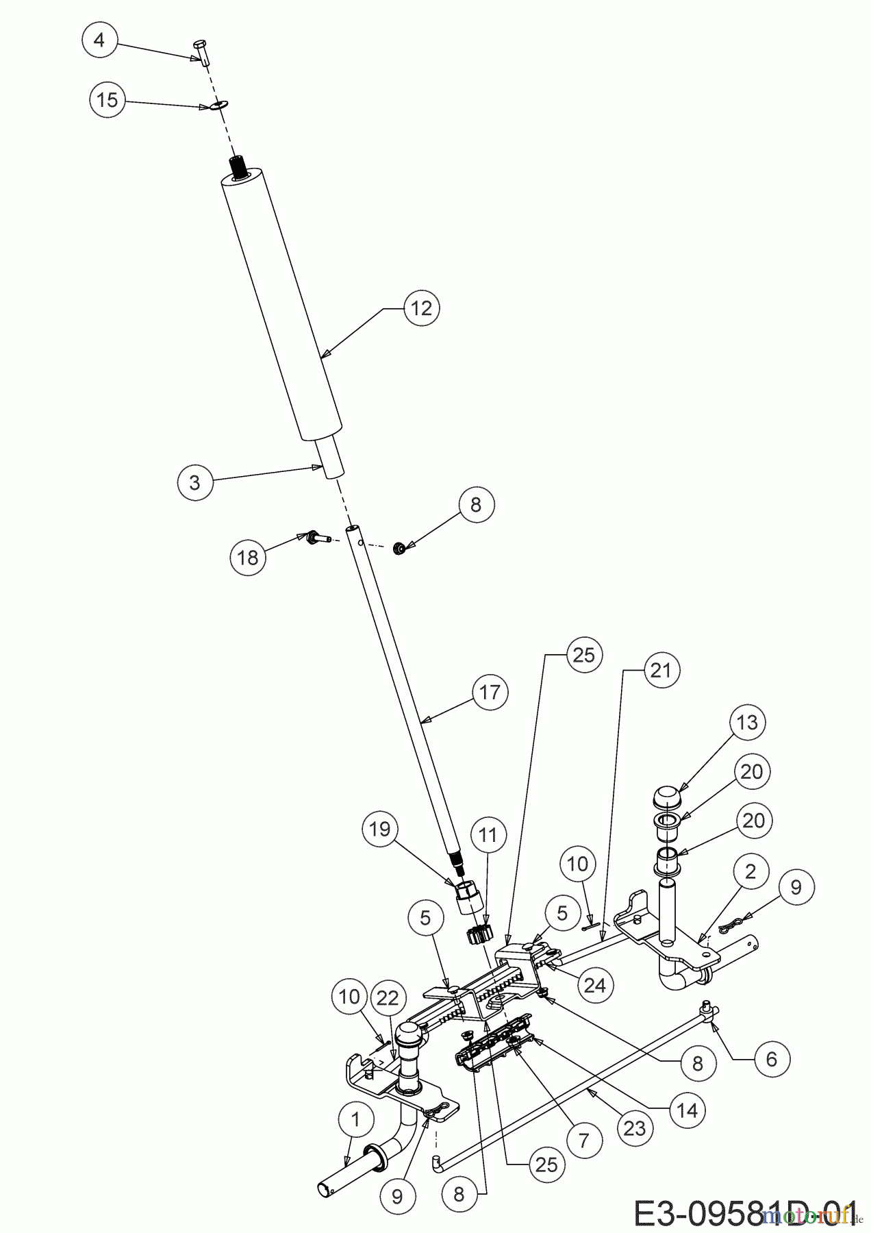  Helington Rasentraktoren H 76 SM 13A726JD686 (2020) Lenkung