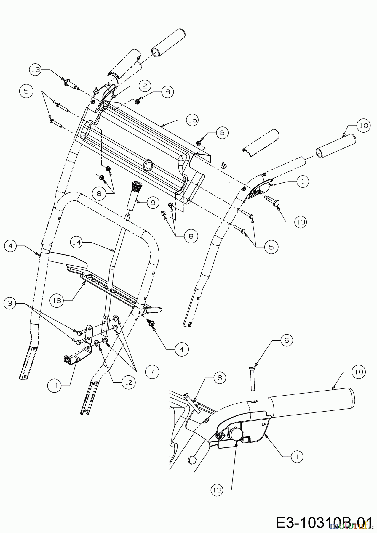  MTD Schneefräsen M 61 31A-6AC2678  (2020) Armaturenbrett, Handhebel