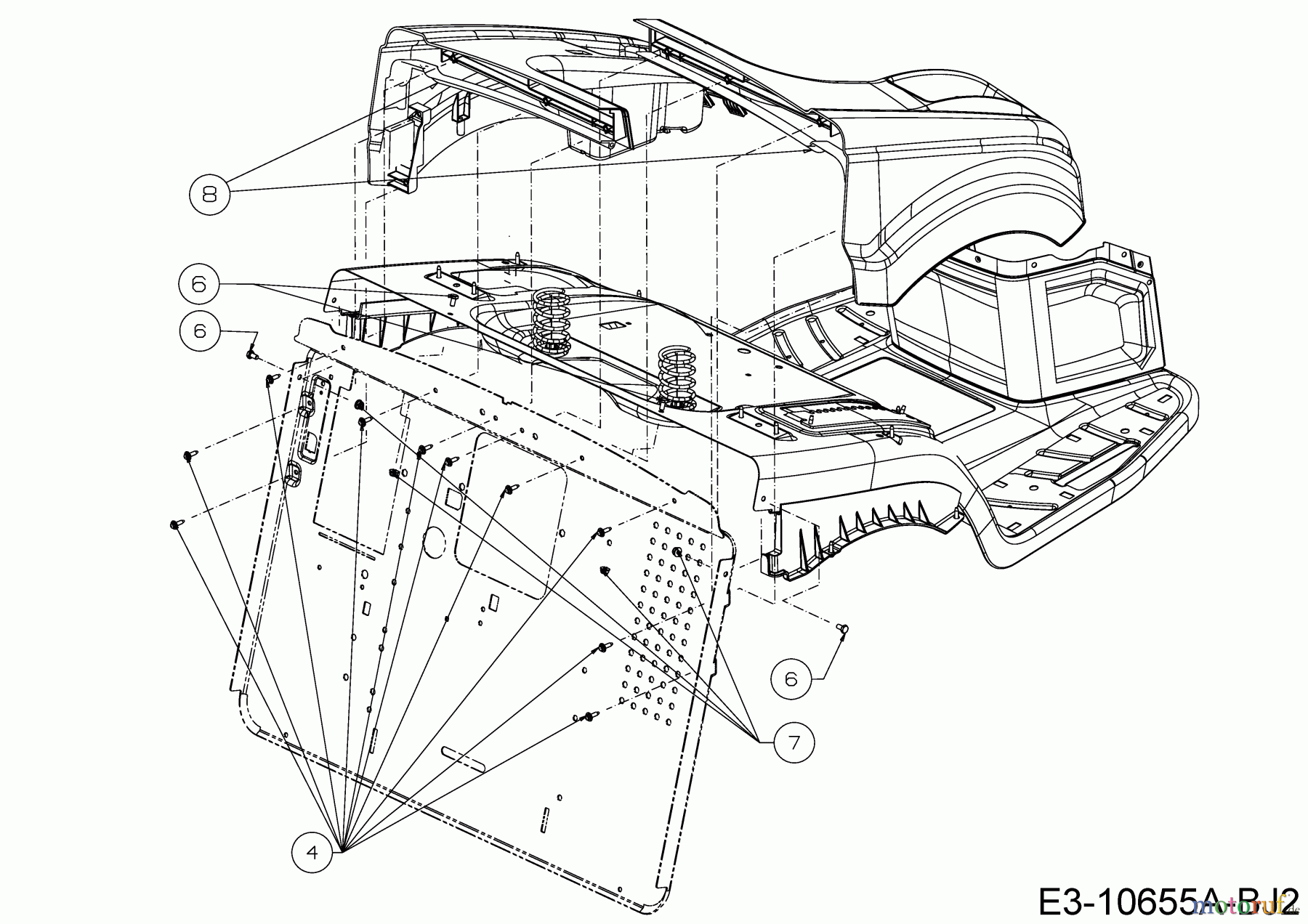  Greenbase Rasentraktoren V 222 I 13AAA1KR618 (2019) Schrauben Heckplatte