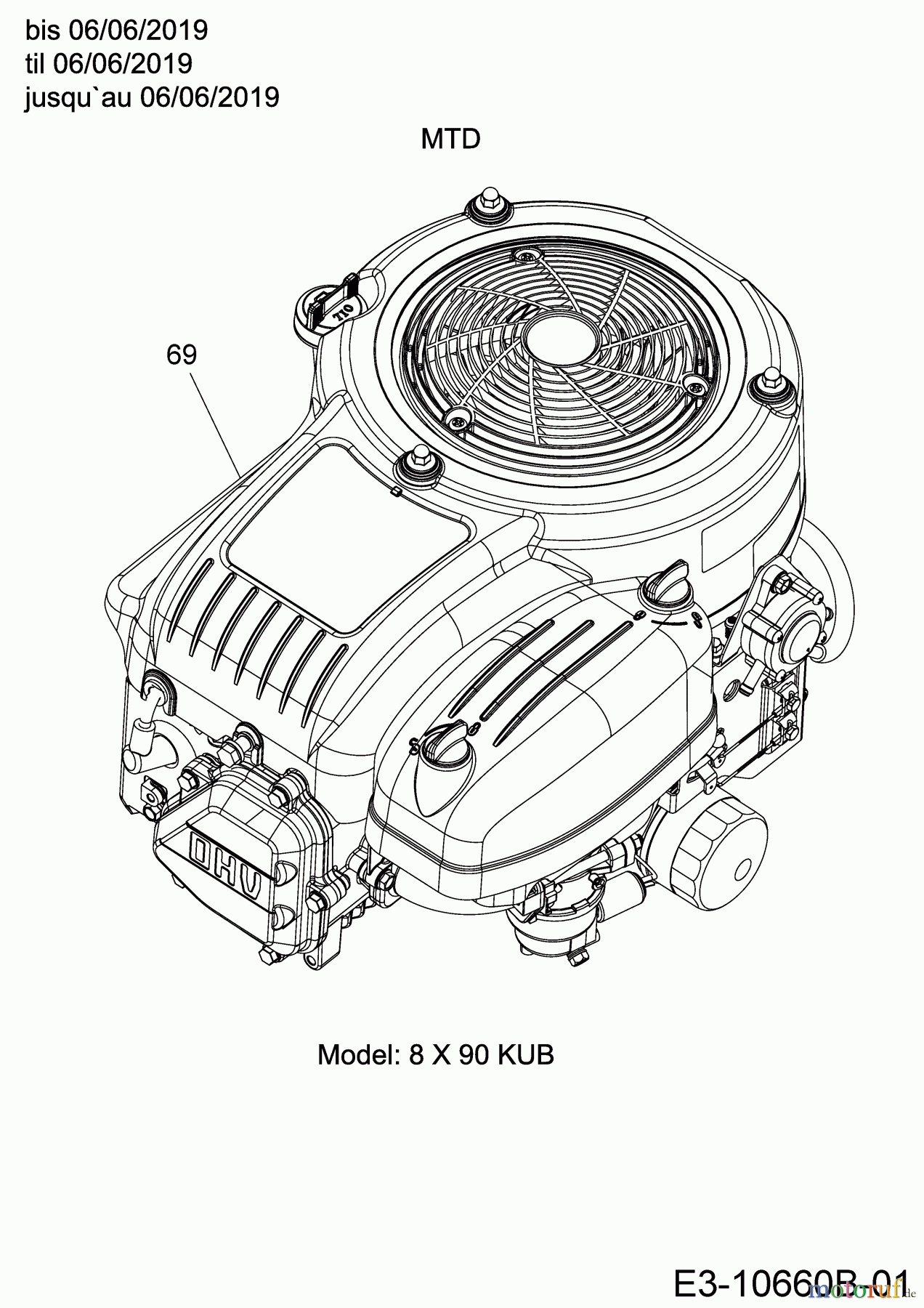  Greenbase Rasentraktoren V 162 C 13A8A1KF618 (2019) Motor MTD