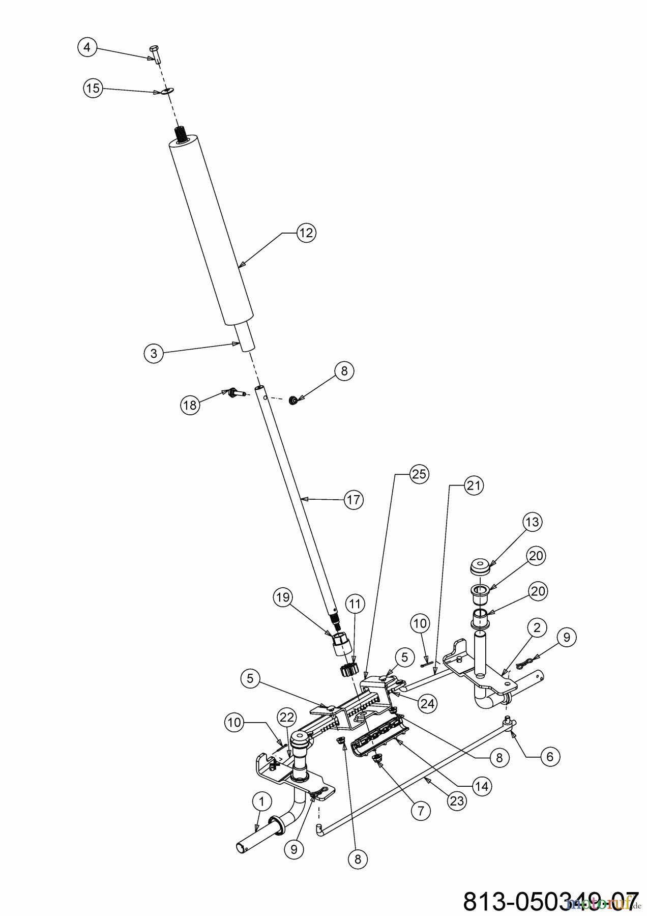  MTD Rasentraktoren Minirider 76 SDE 13C726JD600 (2023) Lenkung