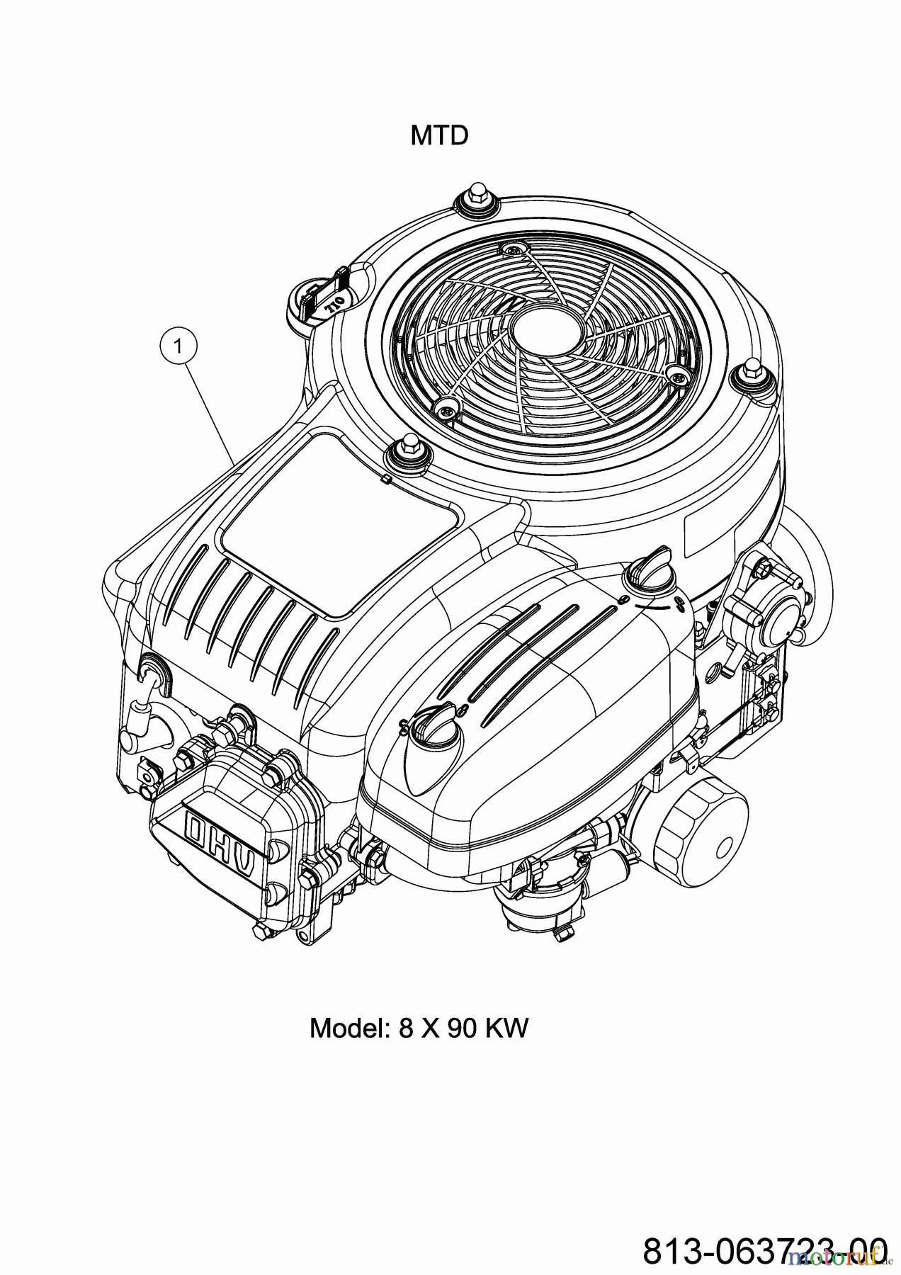  Greenbase Rasentraktoren V 162 C 13B8A1KF618 (2021) Motor MTD