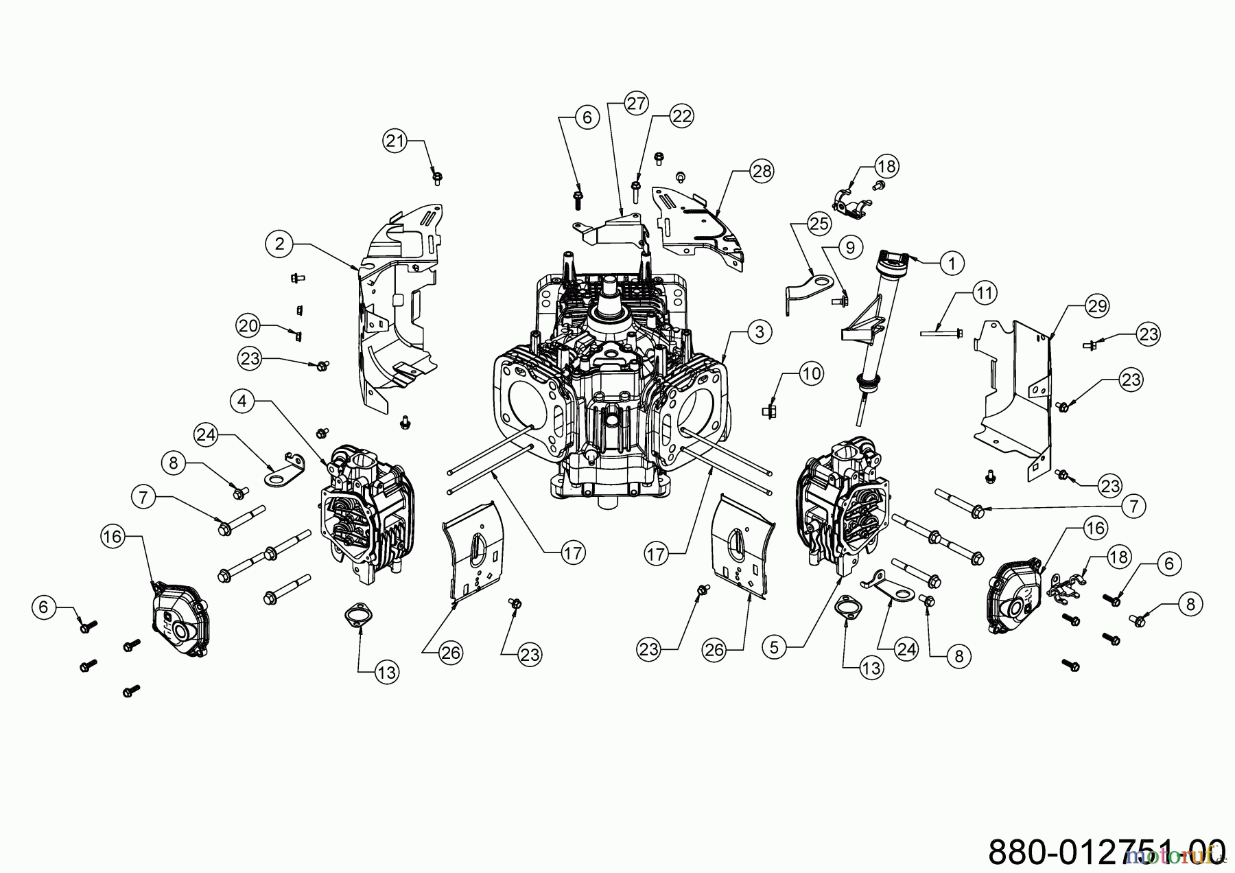  MTD-Motoren Vertikal 9Q78XW 752Z9Q78XW (2020) Abdeckungen, Ölmeßstab, Ventildeckel