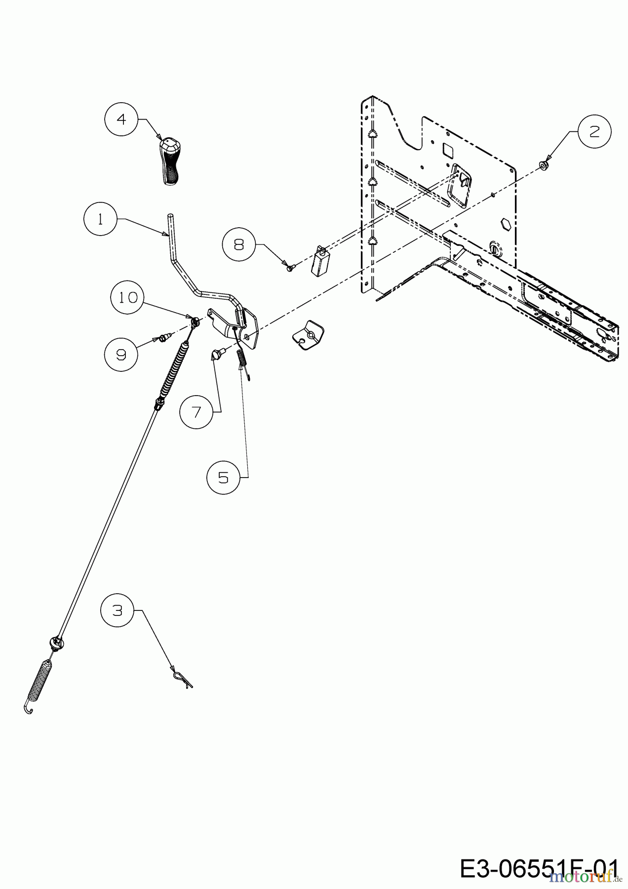  Riwall Rasentraktoren RLT 92 H 13BB715E623 (2021) Mähwerkseinschaltung