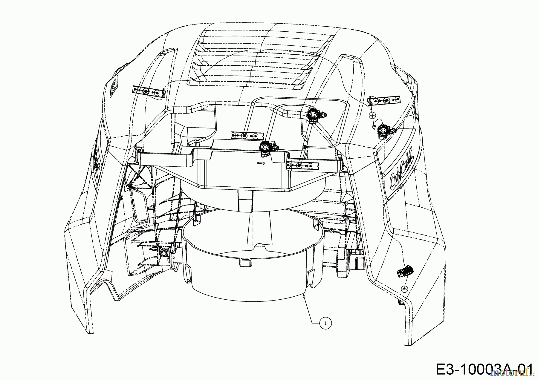  Cub Cadet Rasentraktoren XT1 OR106 13C8A1CR603  (2020) Luftführung