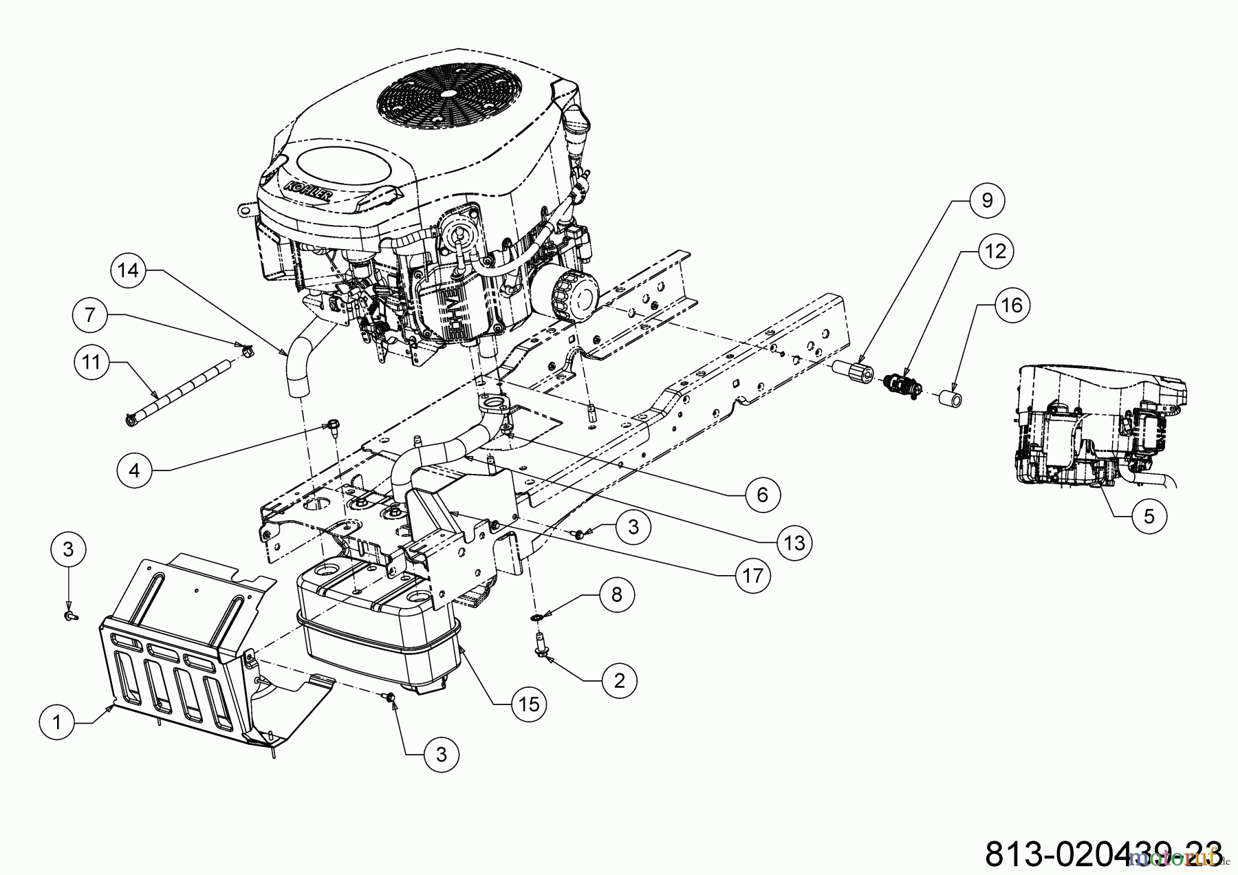  Cub Cadet Rasentraktoren XT1-LT46 13APA9CT056 (2022) Motorzubehör