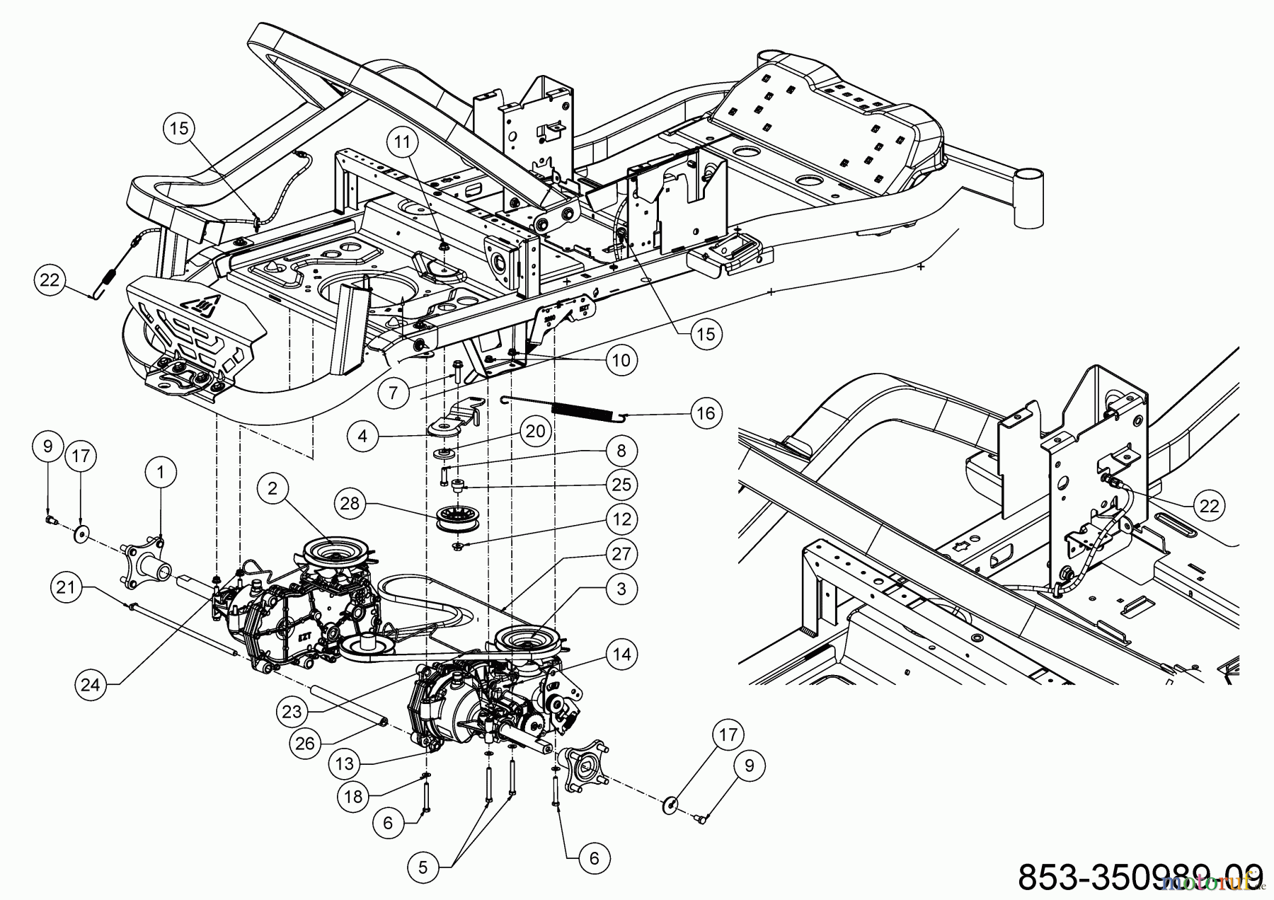  Cub Cadet Zero Turn XZ5 L127 17AIEACL603 (2023) Fahrantrieb