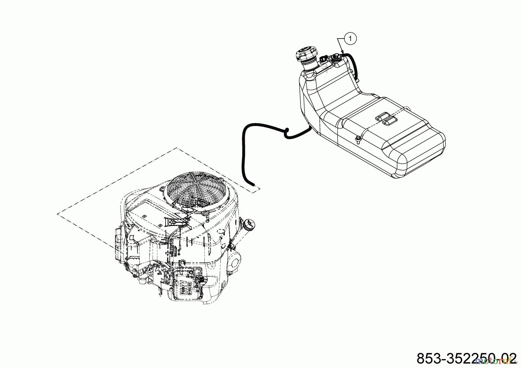 Cub Cadet Zero Turn XZ6 S117 17AIGBYN603 (2022) Kraftstoffschlauch