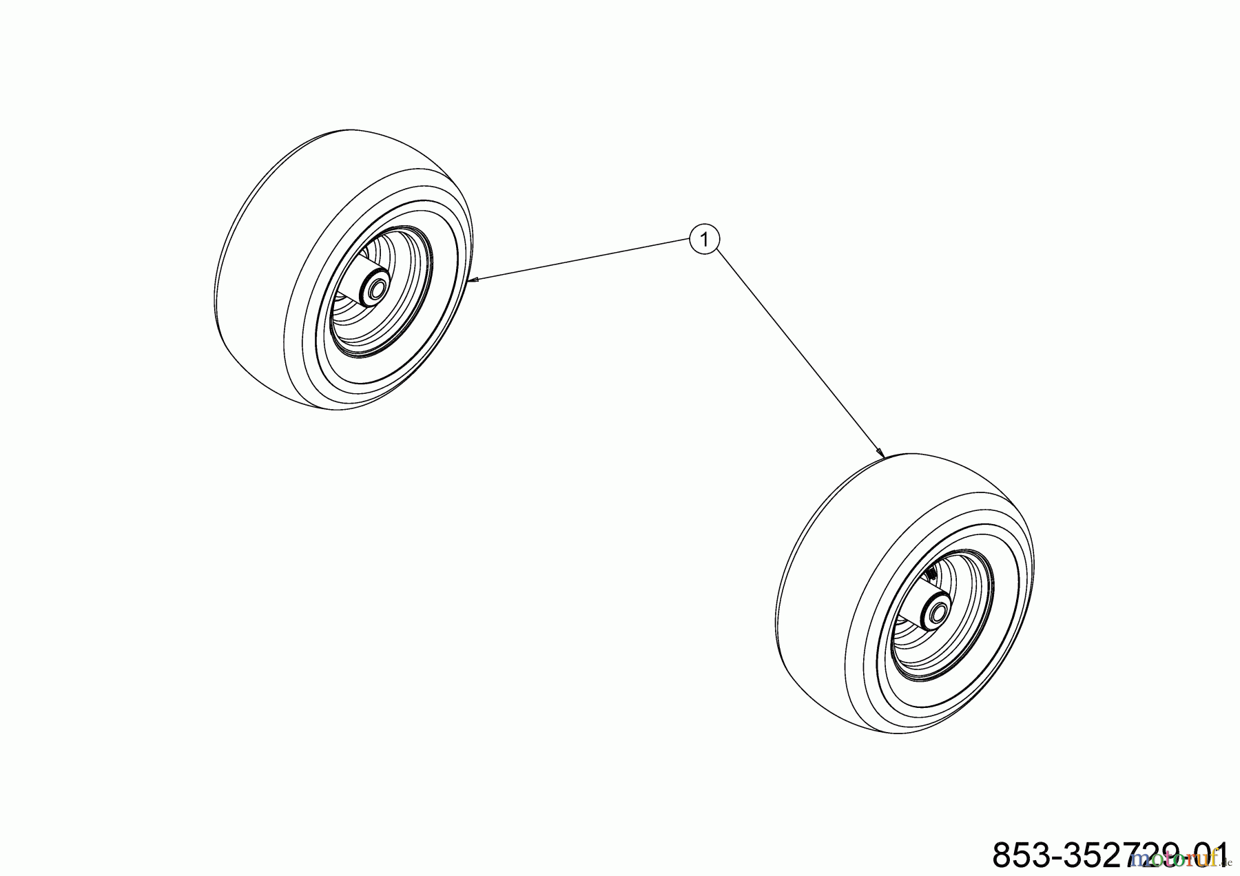  Cub Cadet Zero Turn XZ7 L152I ULTIMA 47ATAHA8603 (2023) Räder vorne
