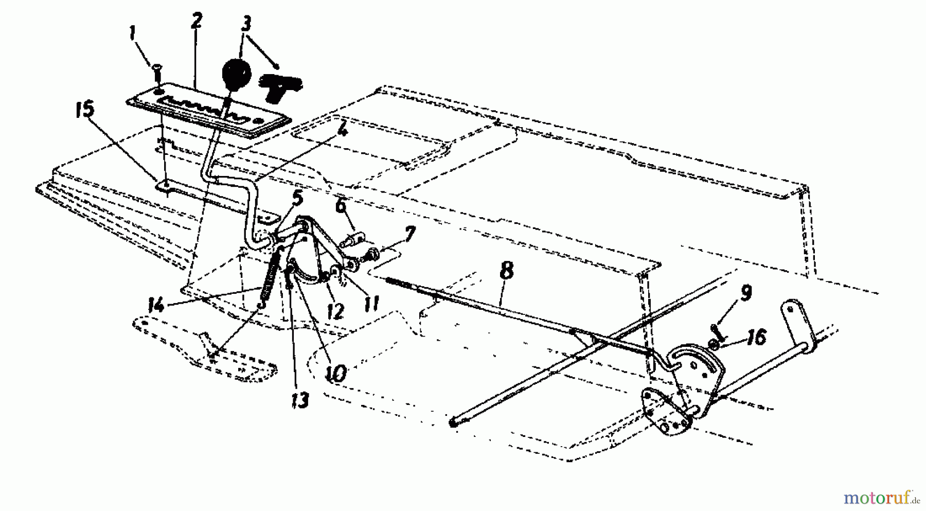  Super Rasentraktoren Super 114 136-7040  (1986) Schalthebel