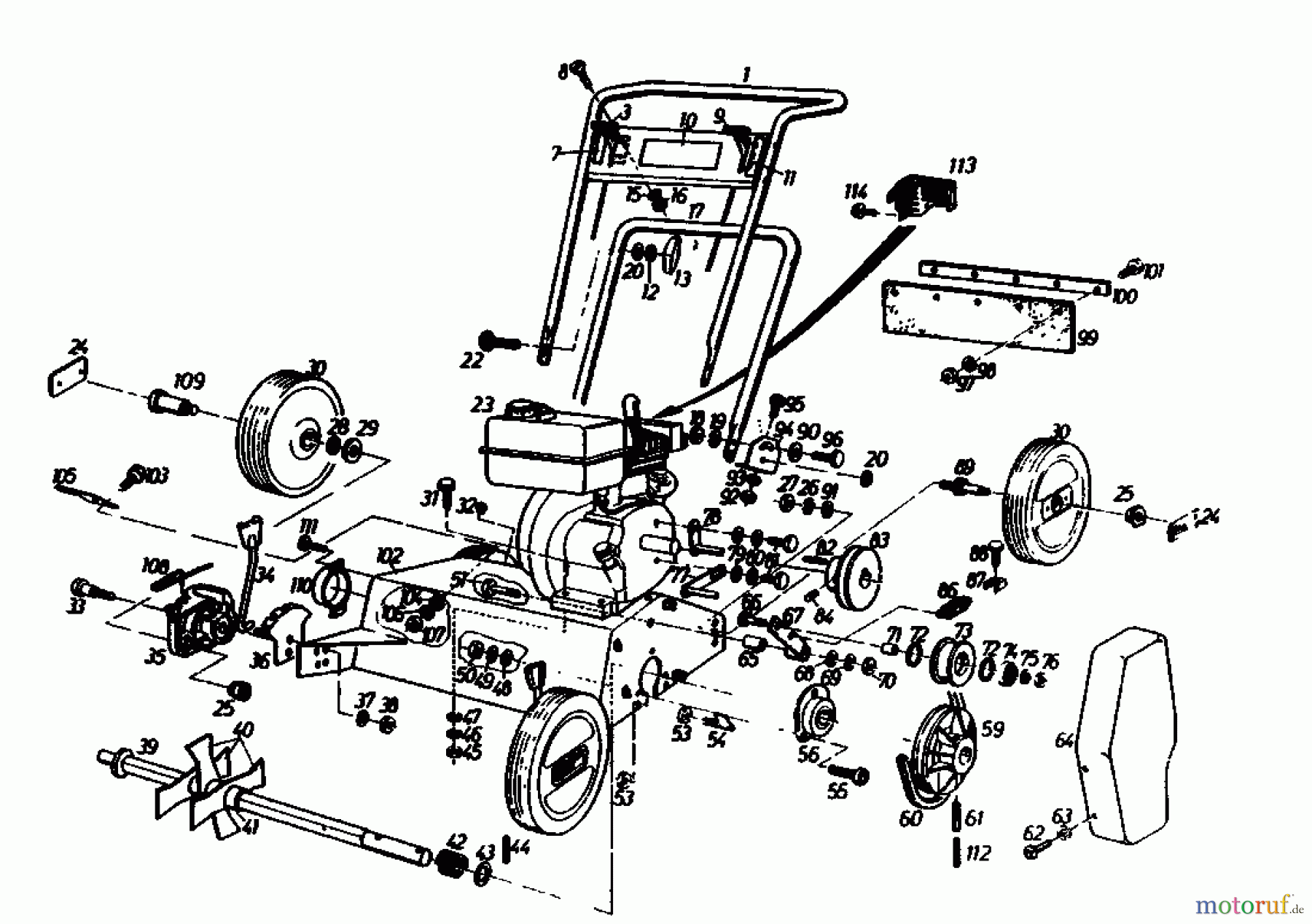  Golf Motorvertikutierer 140 V 4 00054.05  (1986) Grundgerät
