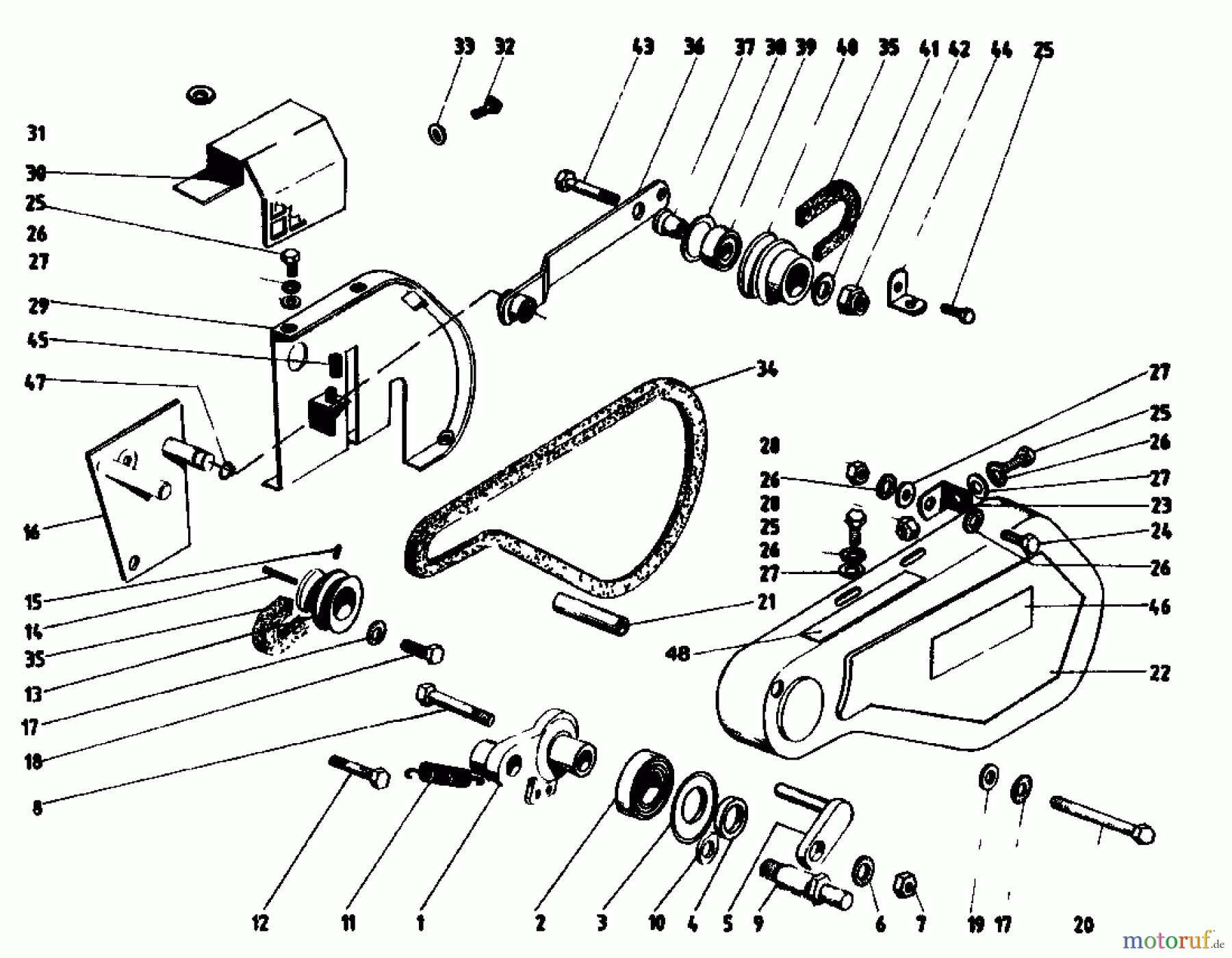  Gutbrod Motorhacken MB 60-52 07512.09  (1986) Fahrantrieb