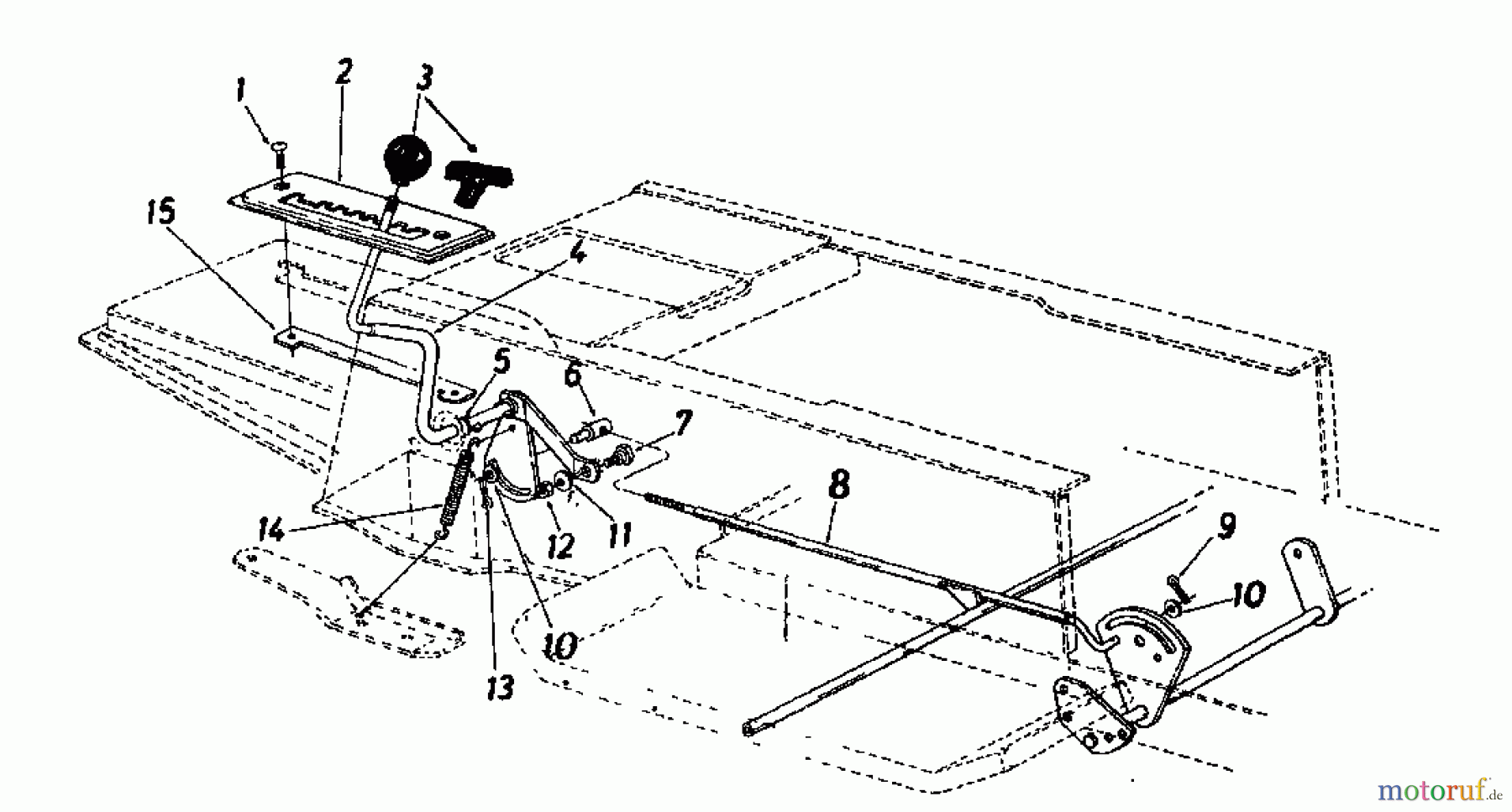  Novotrac Rasentraktoren NOVOTRAC 110 S 137-5470  (1987) Schalthebel