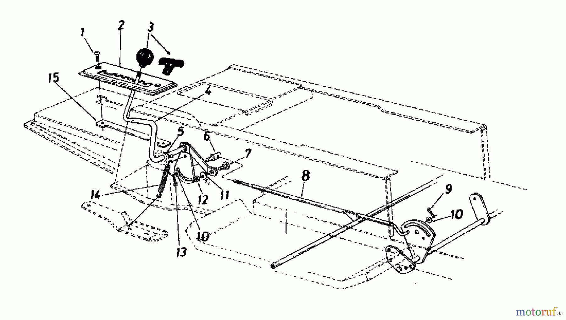  Columbia Rasentraktoren 111/960 137-6100  (1987) Schalthebel