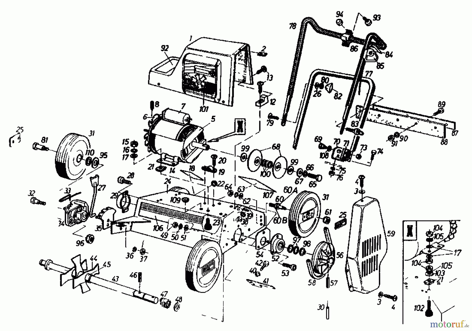  Gutbrod Elektrovertikutierer VS 40 E 02699.06  (1987) Grundgerät