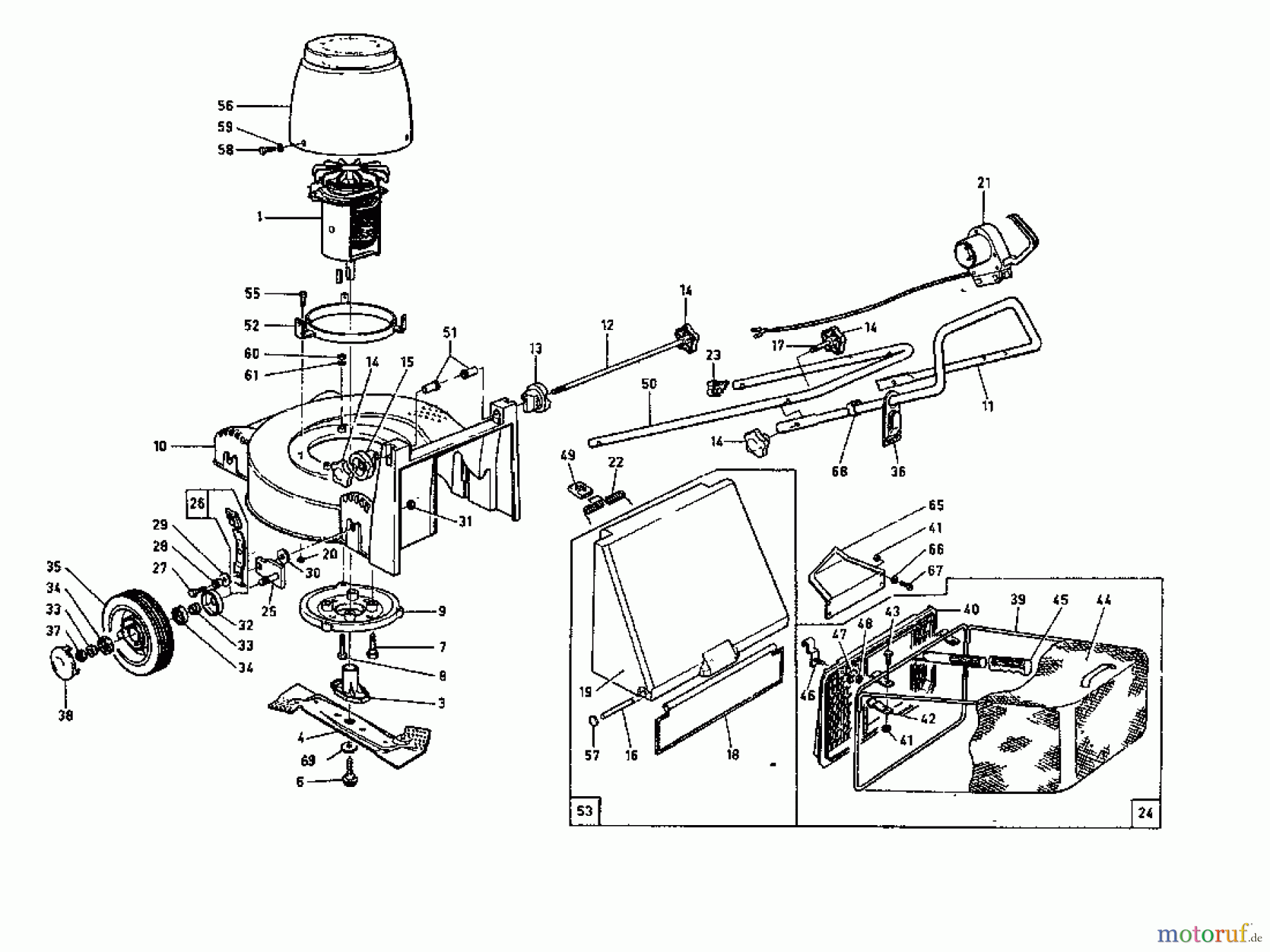  Rotaro Tondeuse électrique ROTARO  40  E 188-0143  (1988) Machine de base