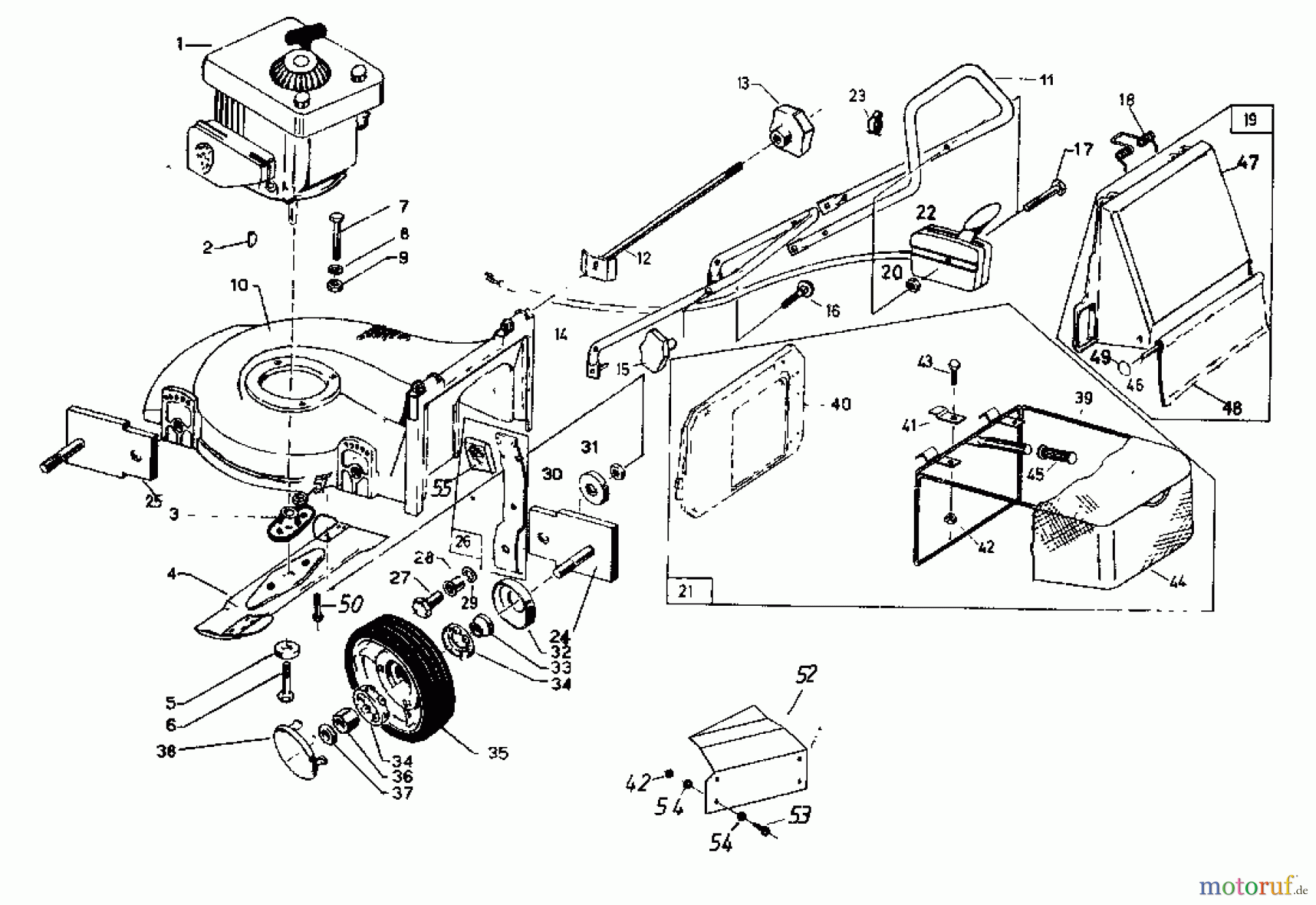  Rotaro Motormäher ROTARO  48 188-0156  (1988) Grundgerät