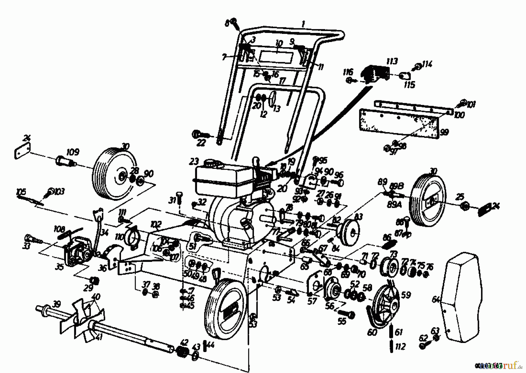  Golf Motorvertikutierer 140 V 4 00054.05  (1988) Grundgerät