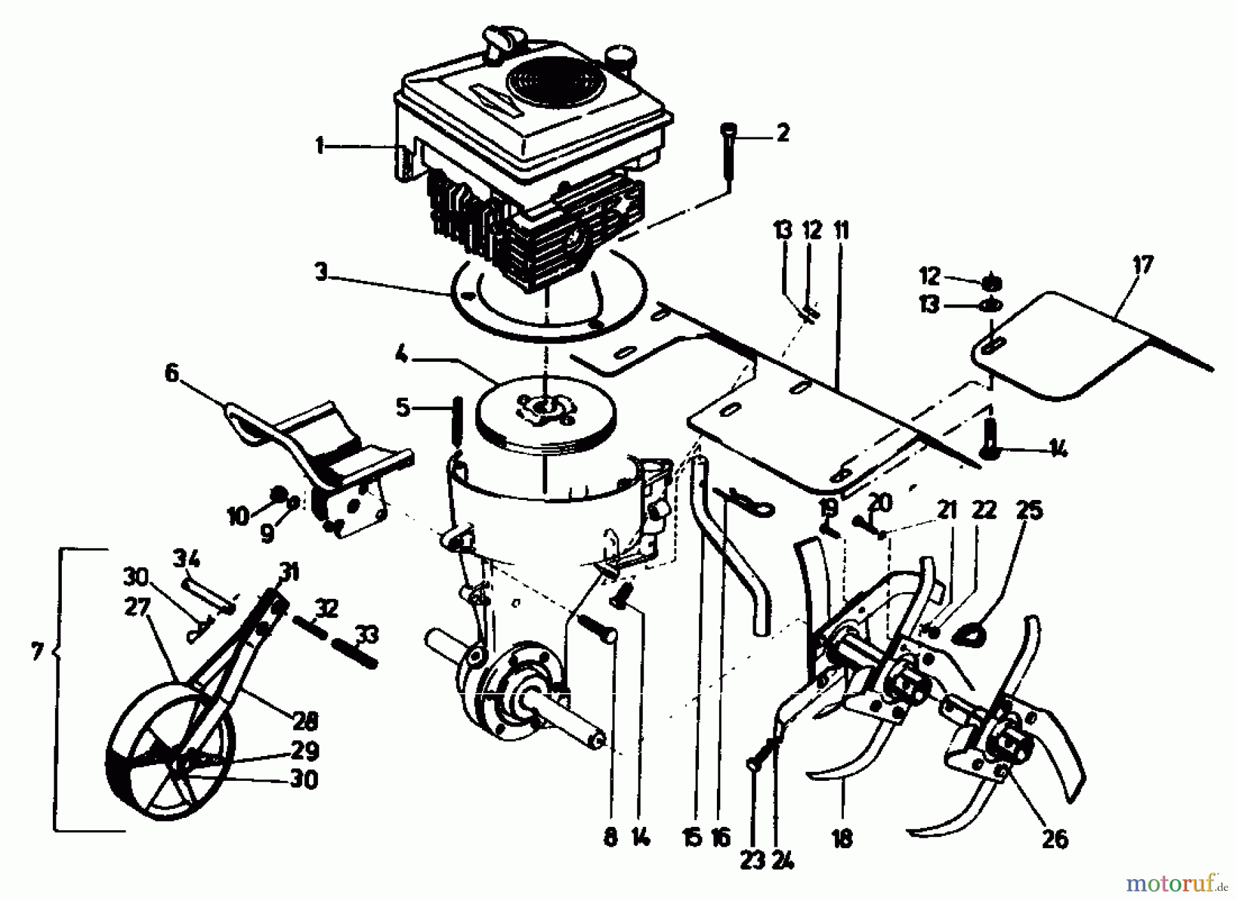  Gutbrod Motorhacken MB 65-35 07516.01  (1988) Hacksterne