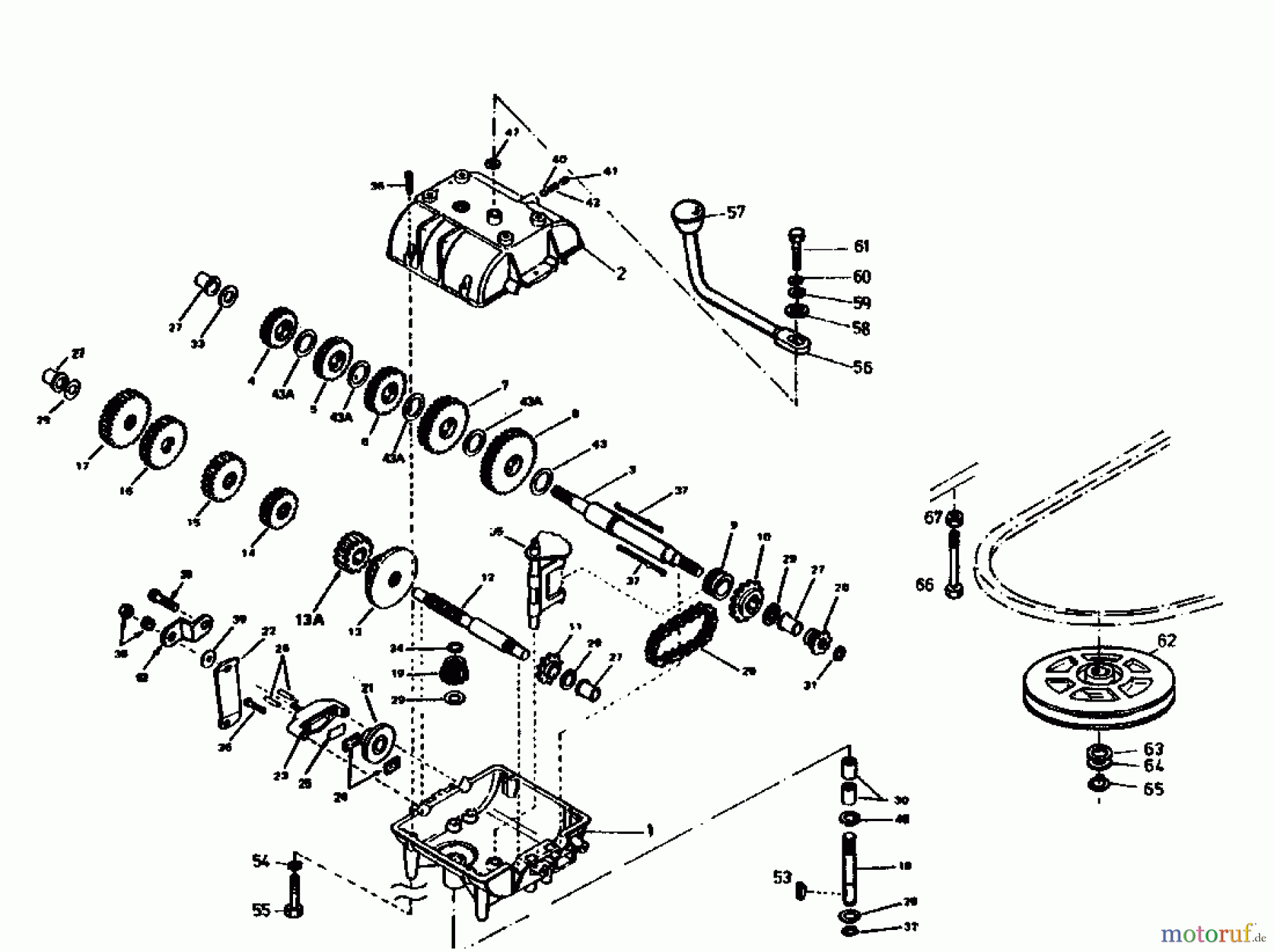  Gutbrod Rasentraktoren Sprint 1000 E 02840.04  (1988) Getriebe