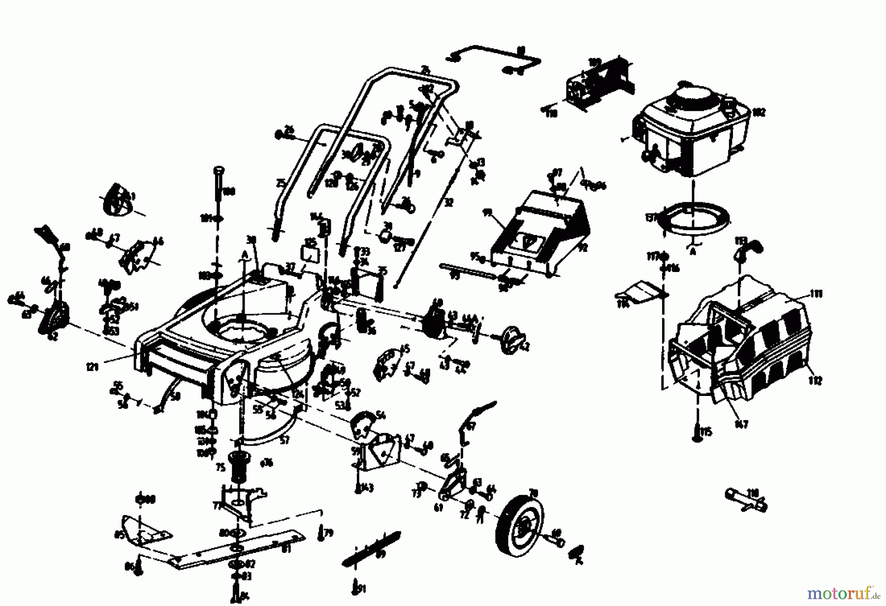  Golf Motormäher mit Antrieb 345 HR 2 T 02847.06  (1989) Grundgerät