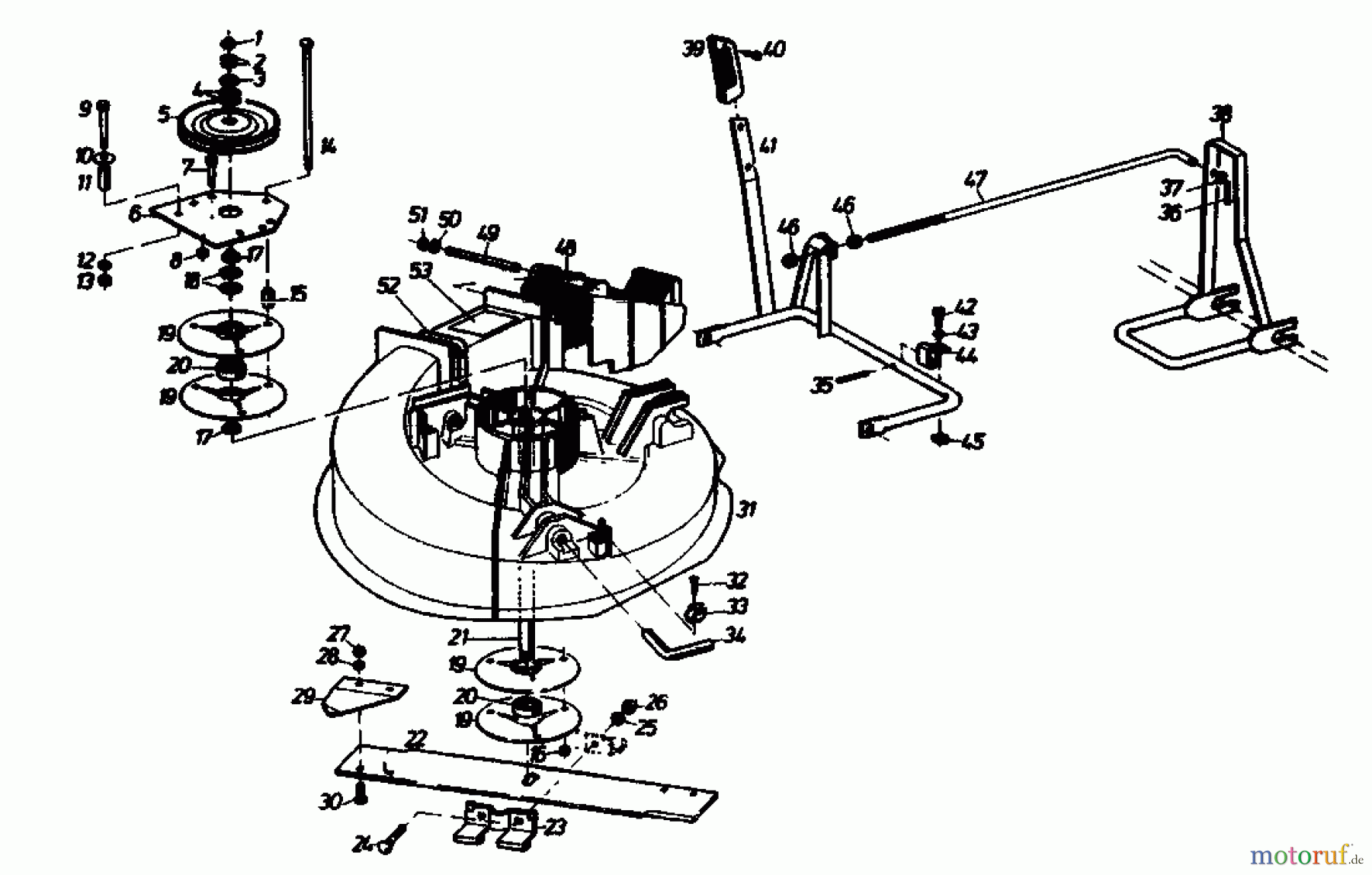  Golf Rasentraktoren SPIDER 170 SD 4 02840.03  (1989) Mähwerk 66cm