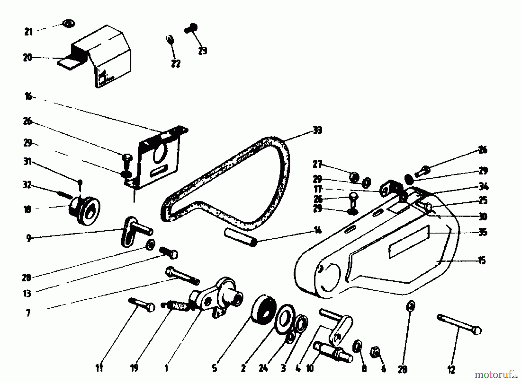  Gutbrod Motobineuse MB 60-30 07514.01  (1989) Entraînement de roulement