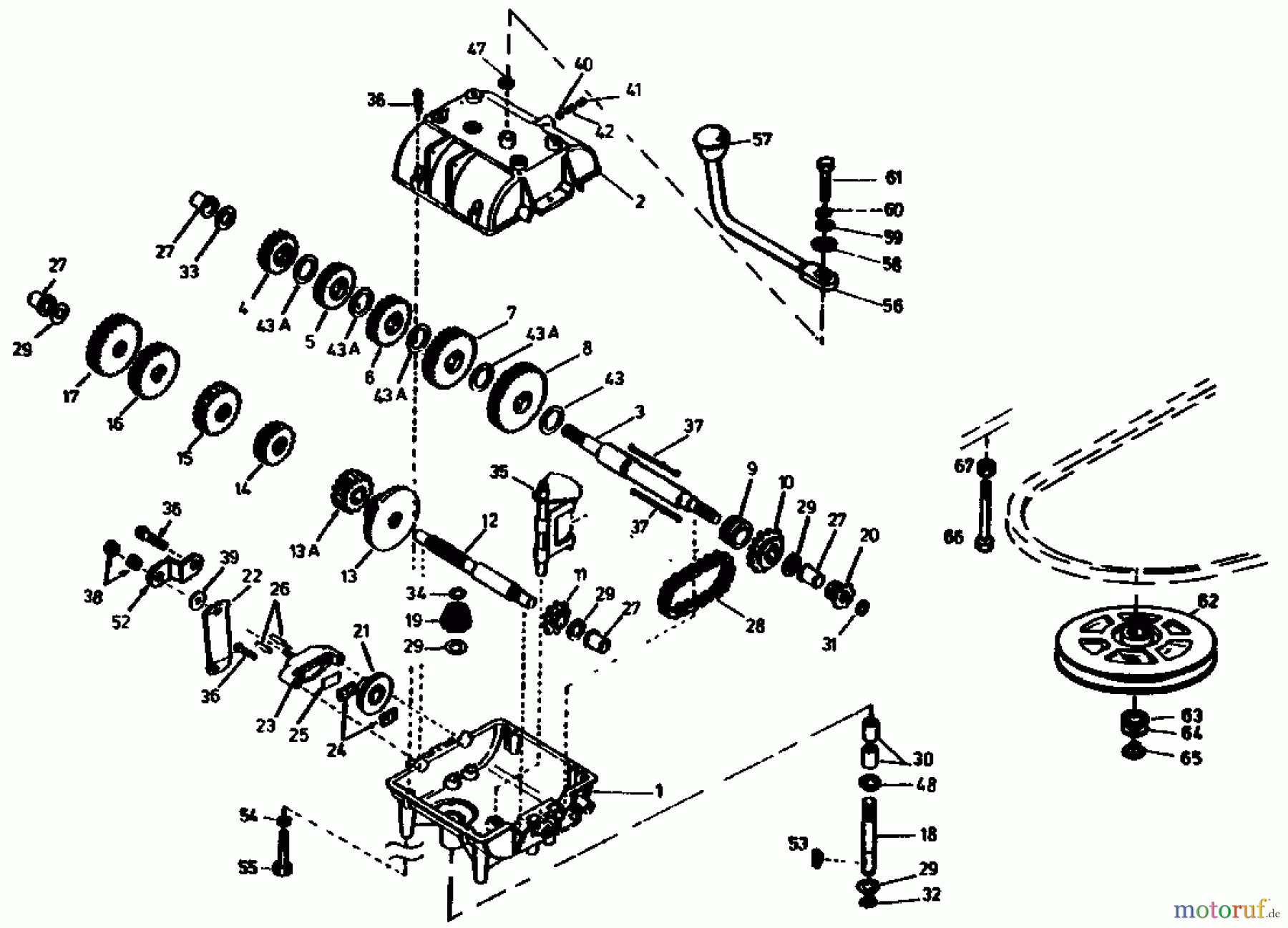  Gutbrod Rasentraktoren Sprint 1000 E 02840.04  (1989) Getriebe