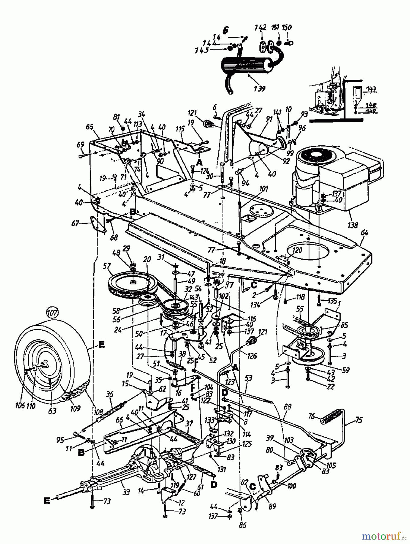  Raiffeisen Rasentraktoren 11 E 130-337D628  (1990) Fahrantrieb